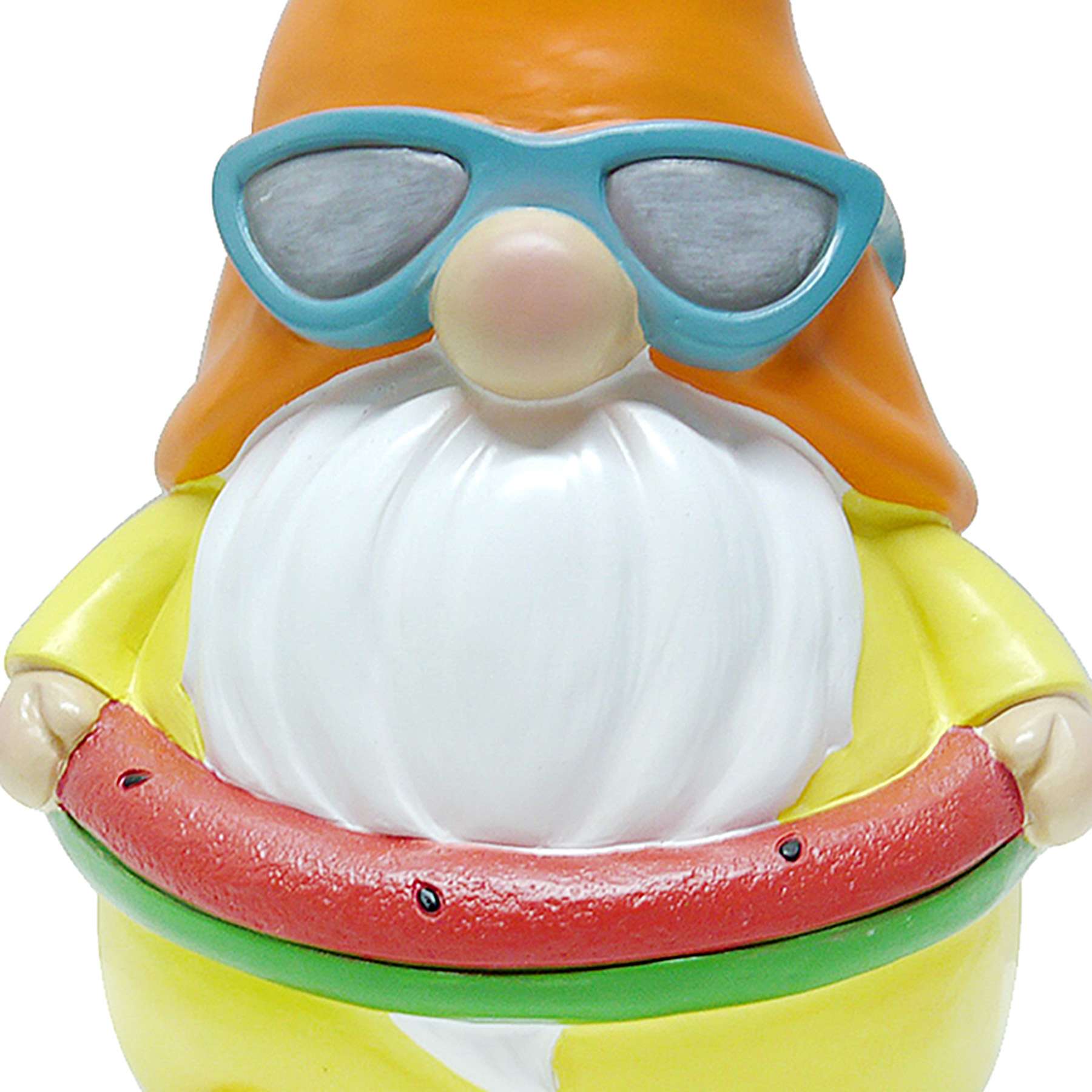Sunny Club Swimming Gnome Outdoor Garden Statue, 13.5"