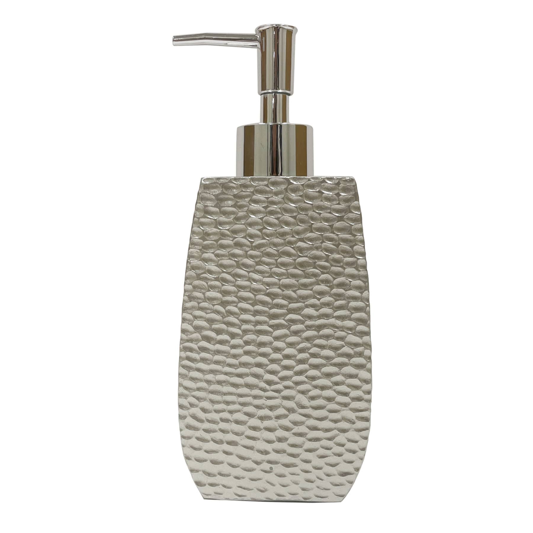 Found & Fable Silver Hammered Soap Dispenser, 5.5"