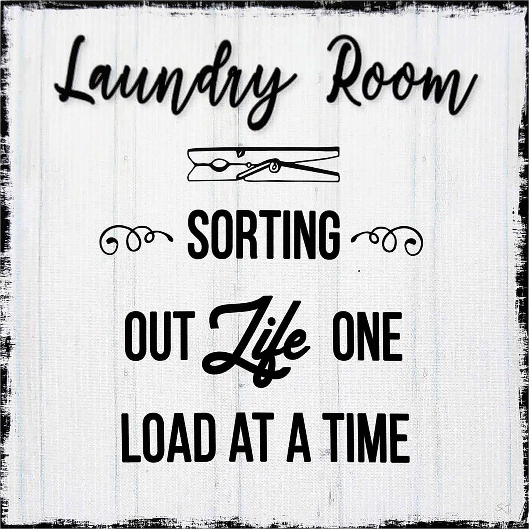 Laundry Room Canvas Wall Art, 12"
