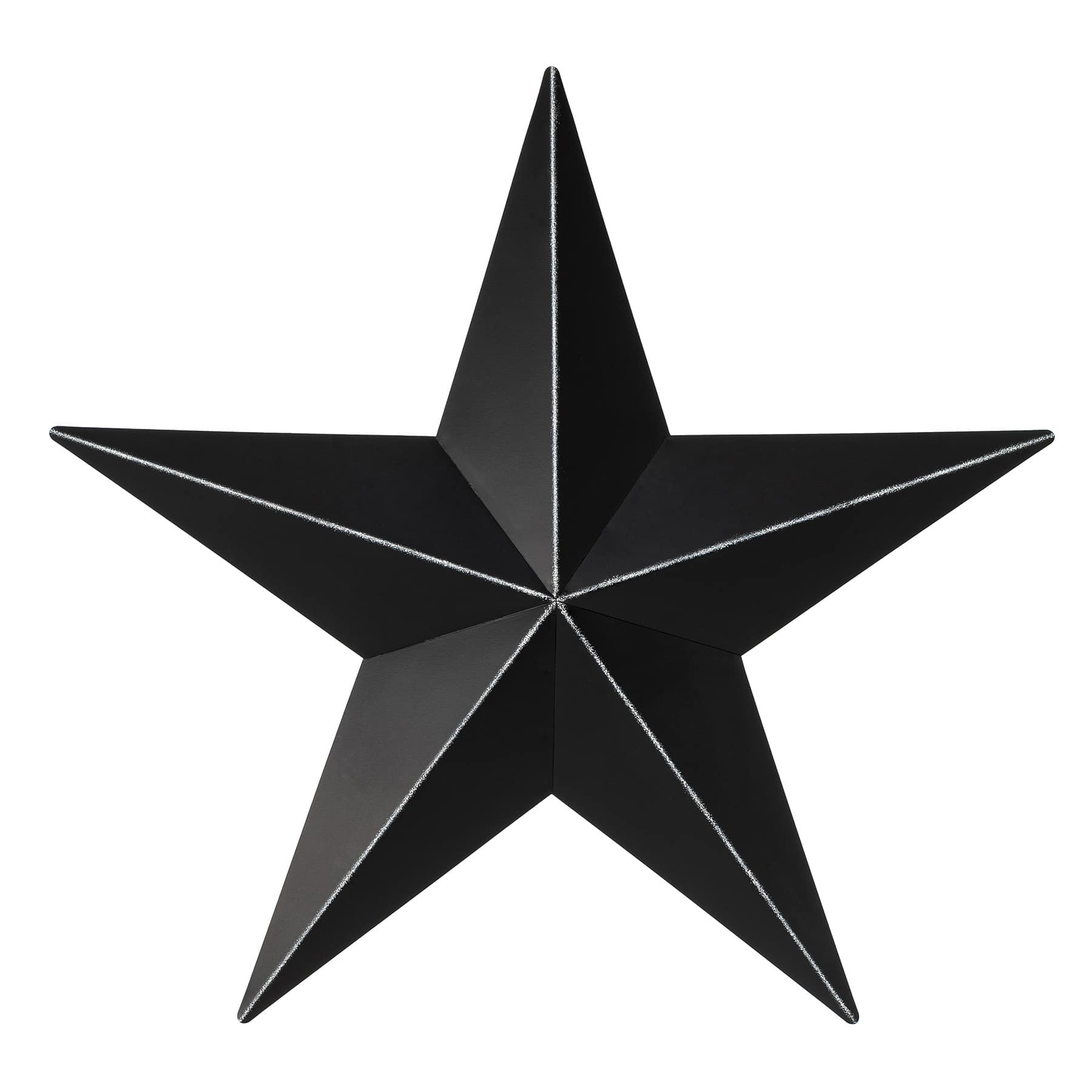 Rustic Black Metal Star Outdoor Wall Decor, 18"