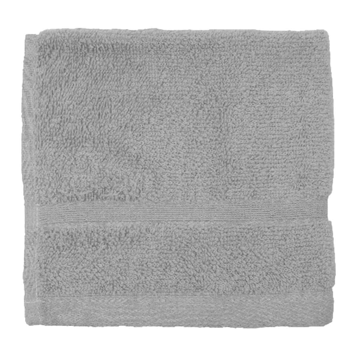 Essential Solid Light Grey Washcloth, 13"