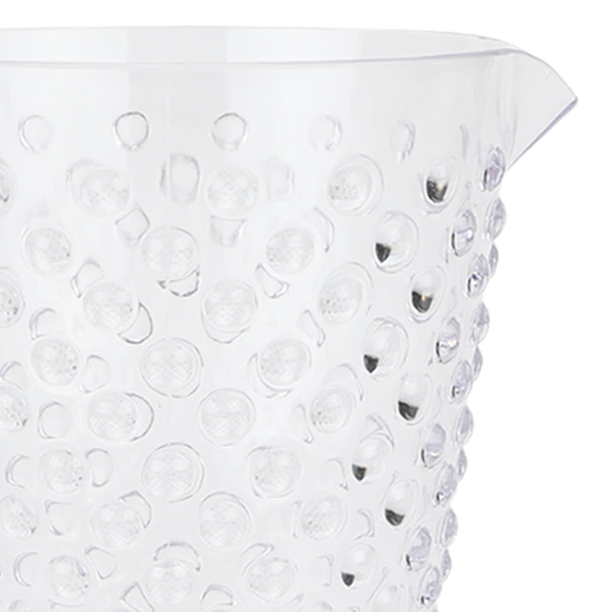 Embossed Clear Hobnail Pitcher