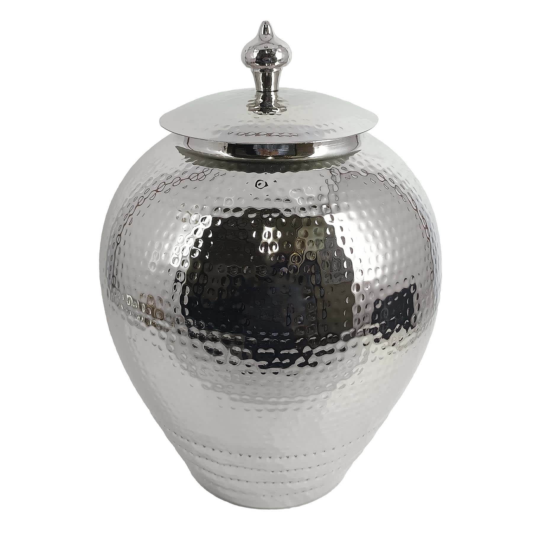 Found & Fable Hammered Metal Ginger Jar, 14"