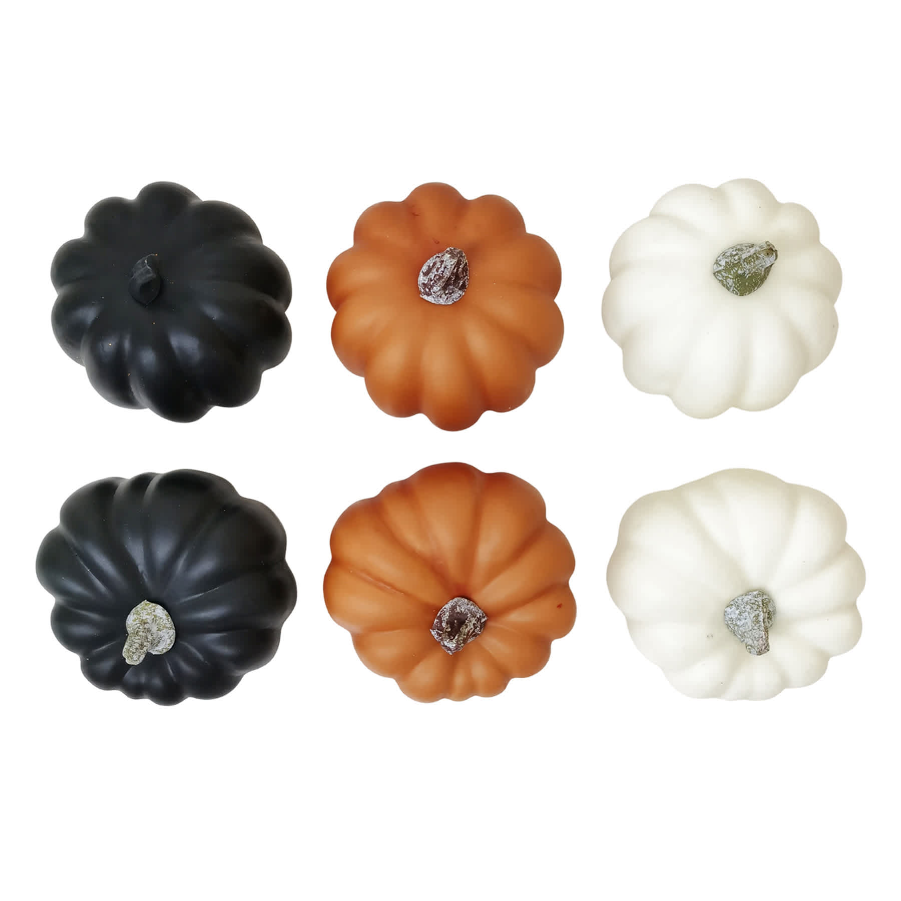 6-Count Black, Orange & White Pumpkin Scatters