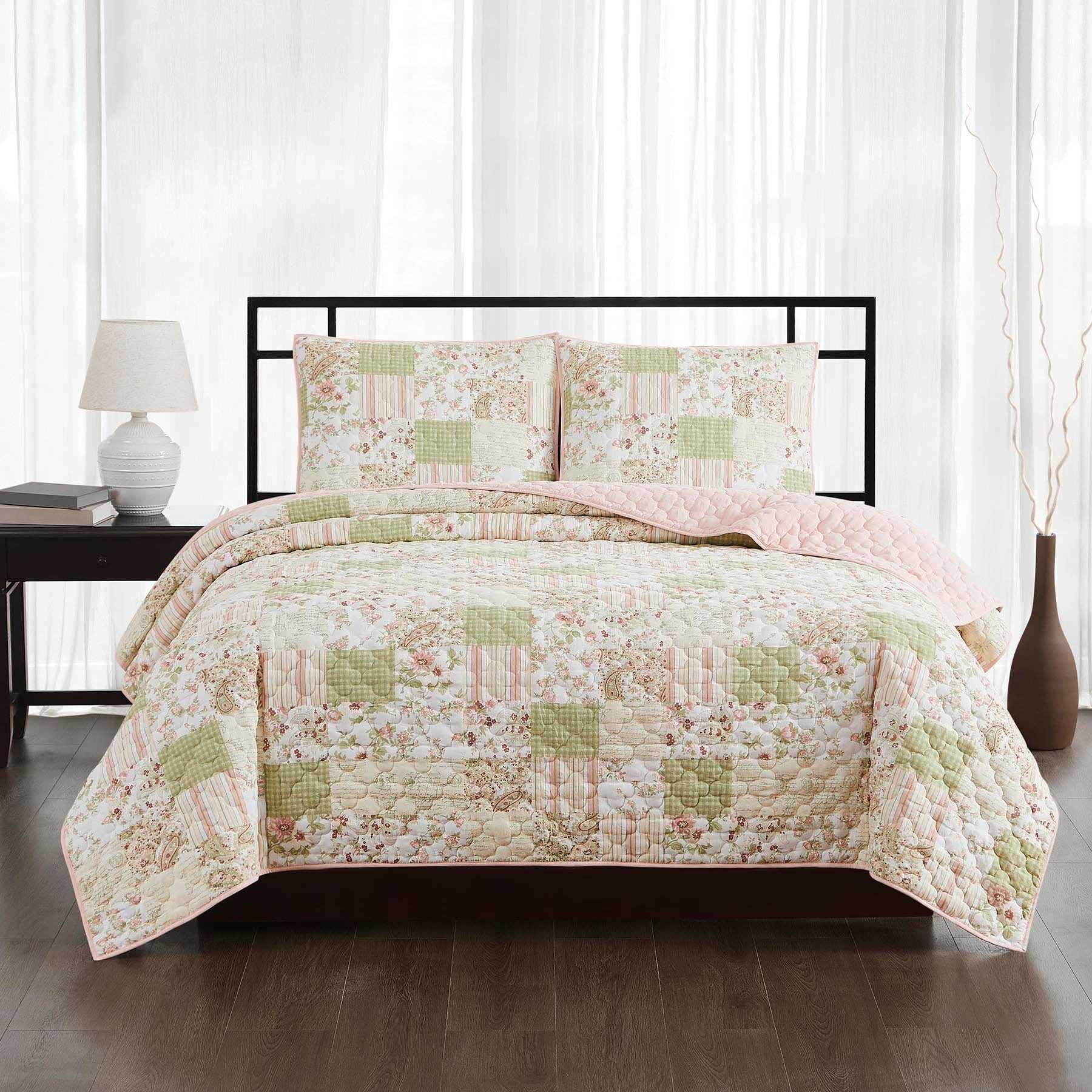 3-Piece Shelly Multicolor Quilt Set, Full/Queen