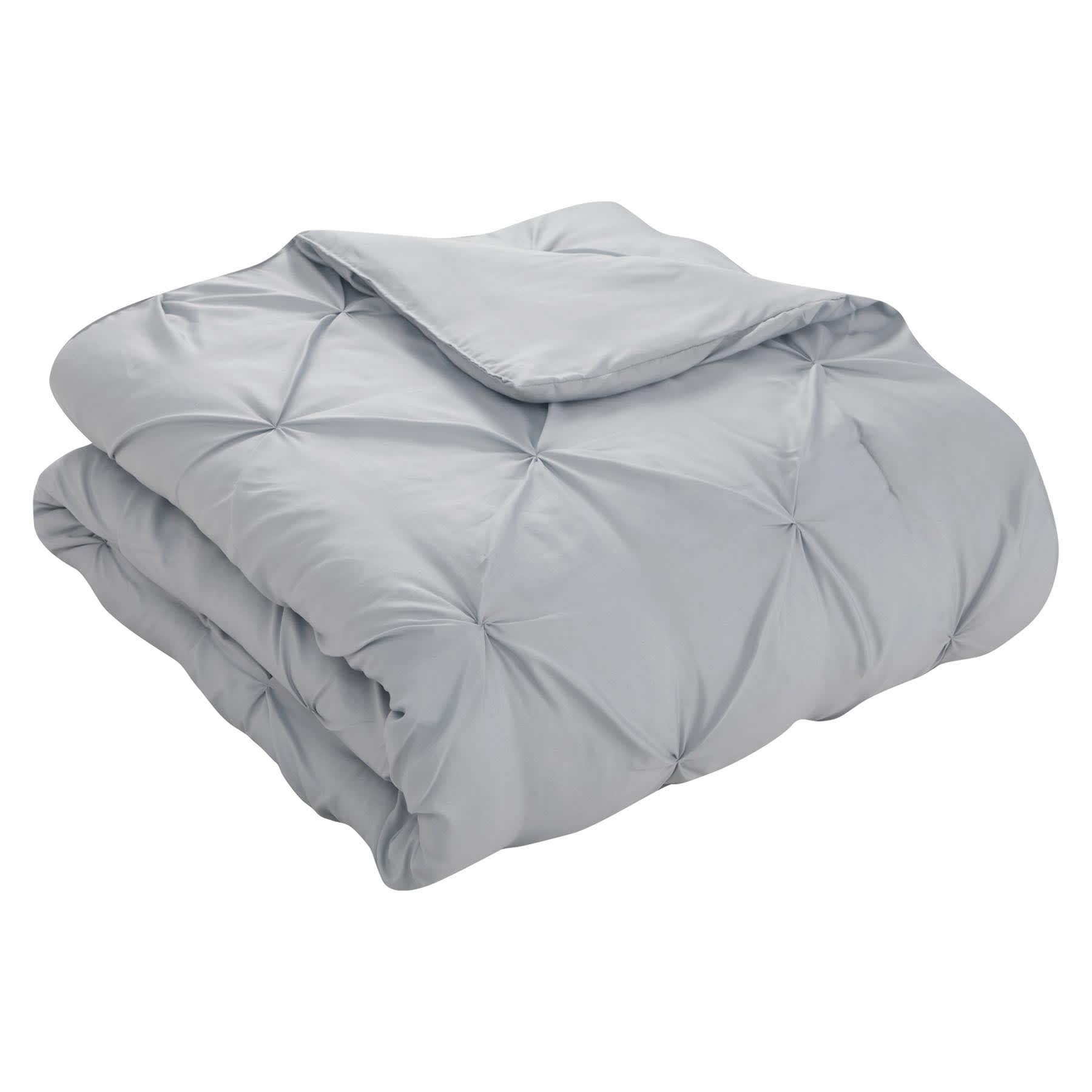 Tiny Dreamers Grey Pinch Pleated Comforter Set, Twin