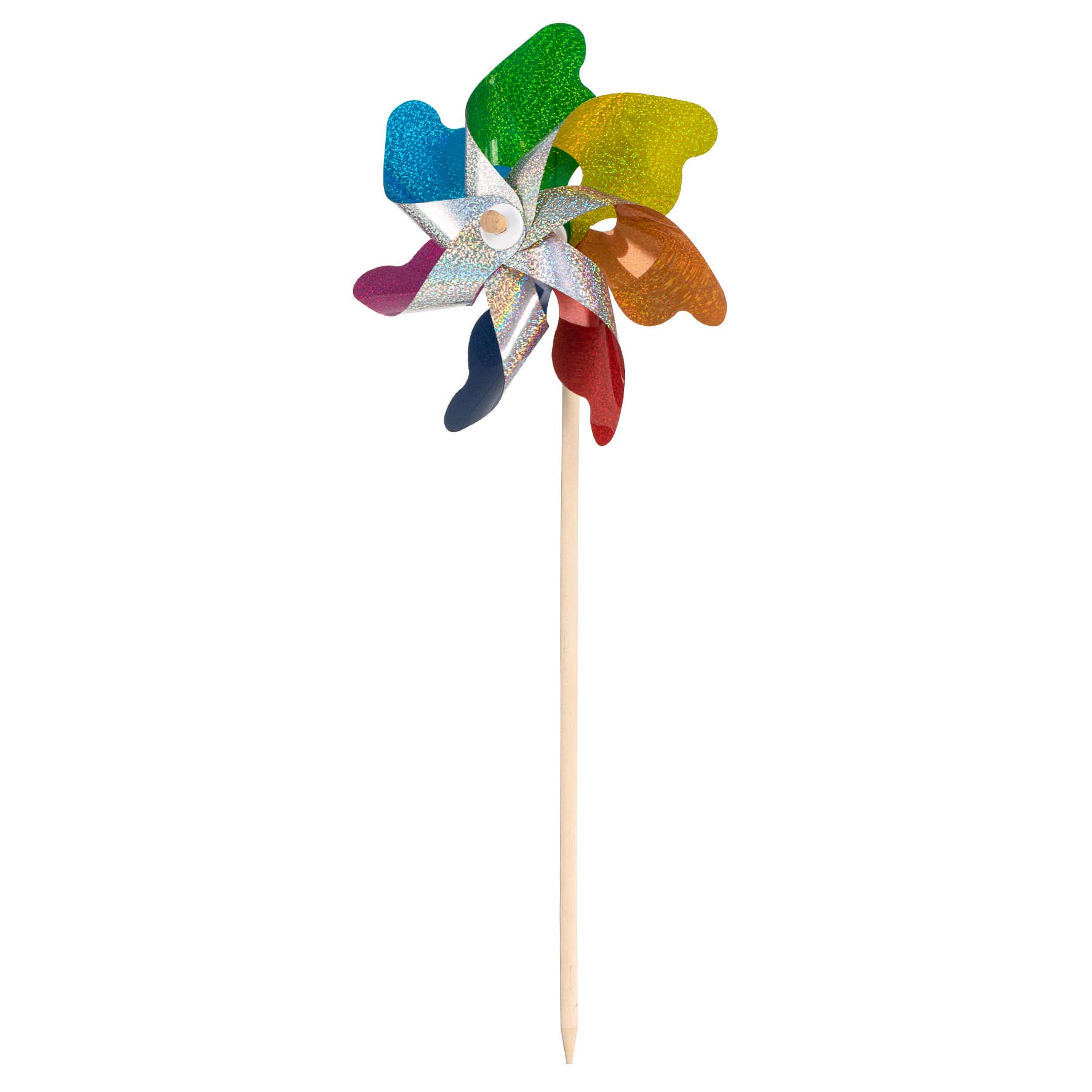 Multicolor Rainbow Holographic Whirligig, 29"