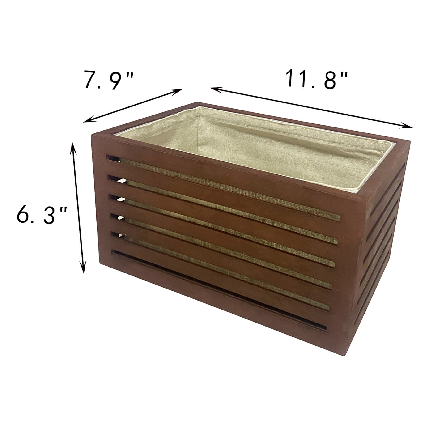 Crosby St. Wooden Storage Crate with Removable Liner, Small