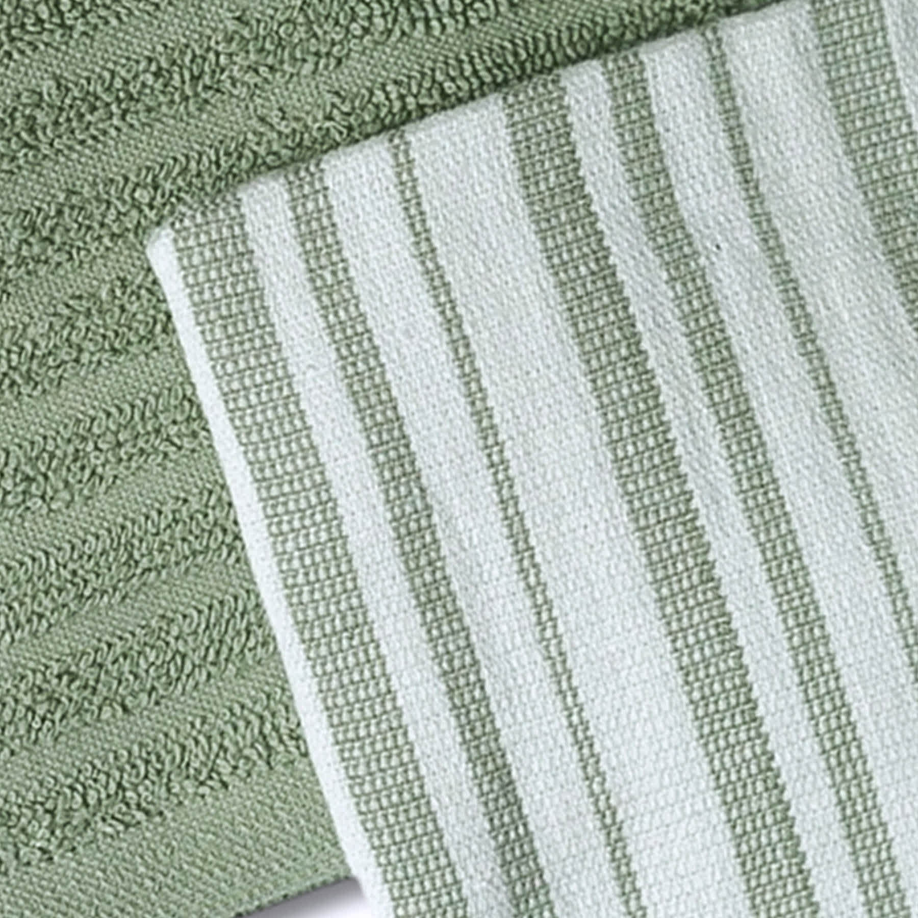 Set of 4 Green Lakewood Reversible Terry Dish Cloth