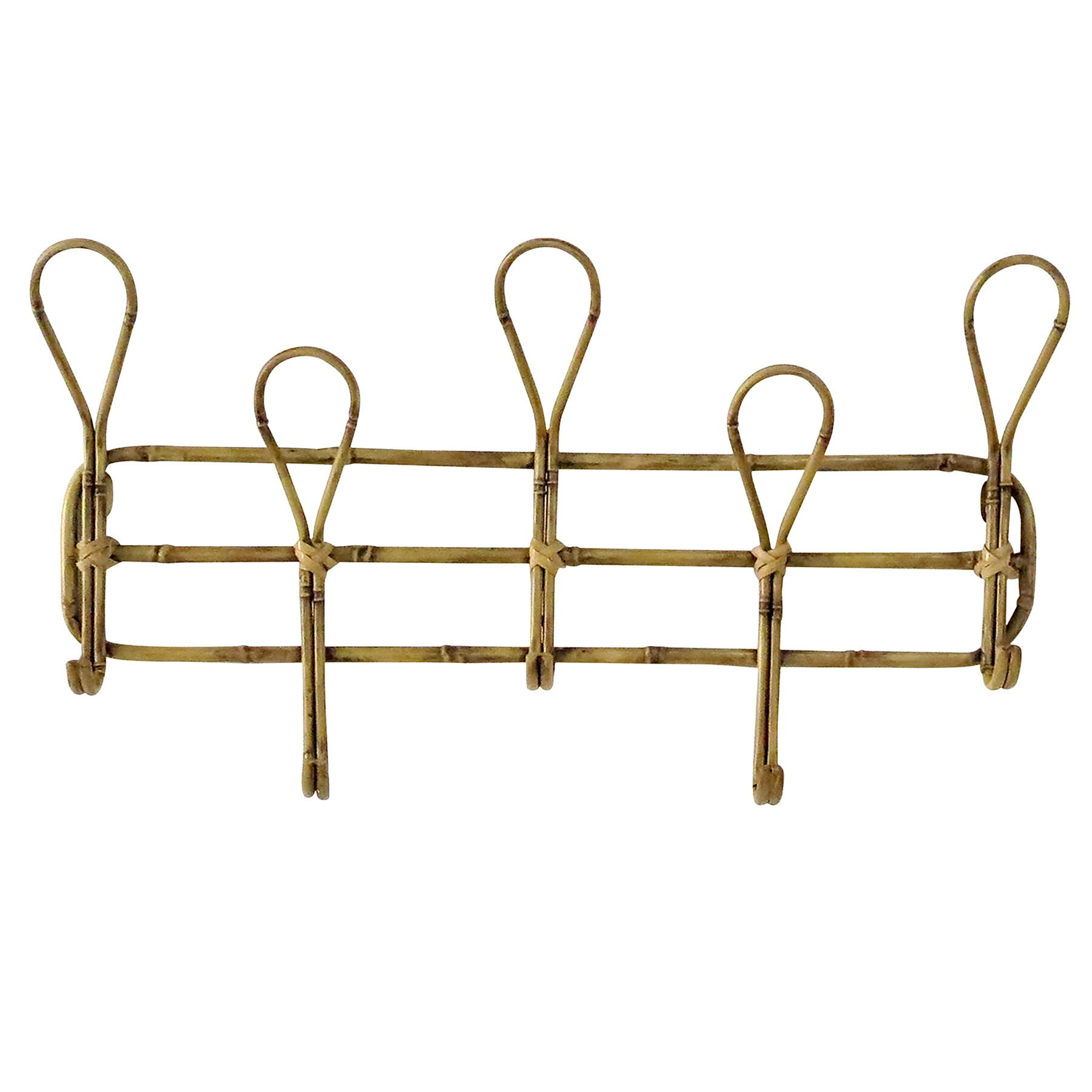 Found & Fable Metal Yellow Bamboo-Look Wall Hook, 24x13