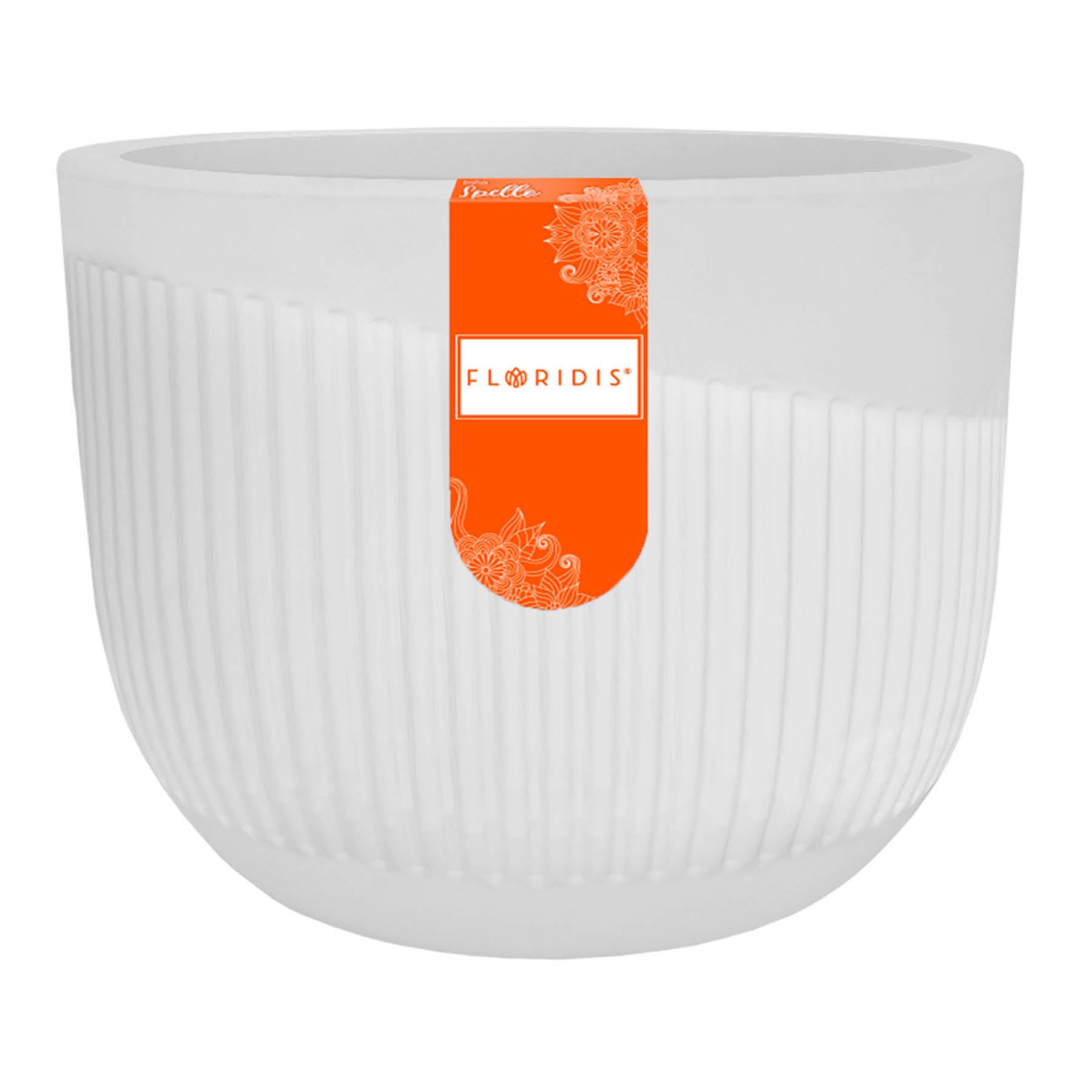 Spello Rischio White Outdoor Planter, Medium