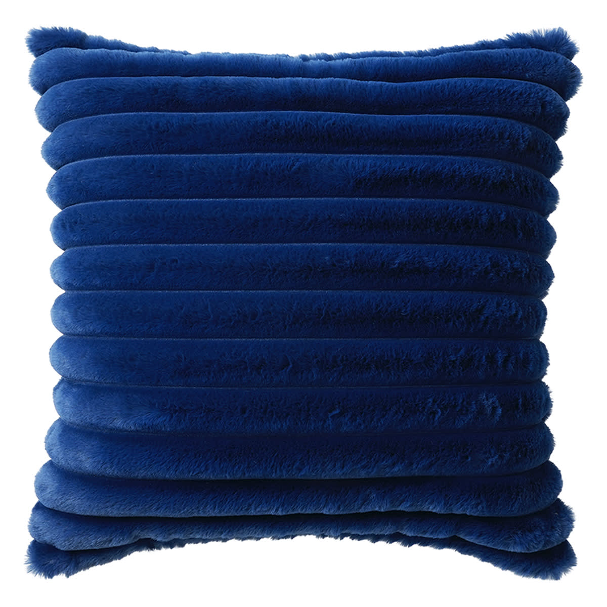 Navy Wide Rib Throw Pillow, 18"