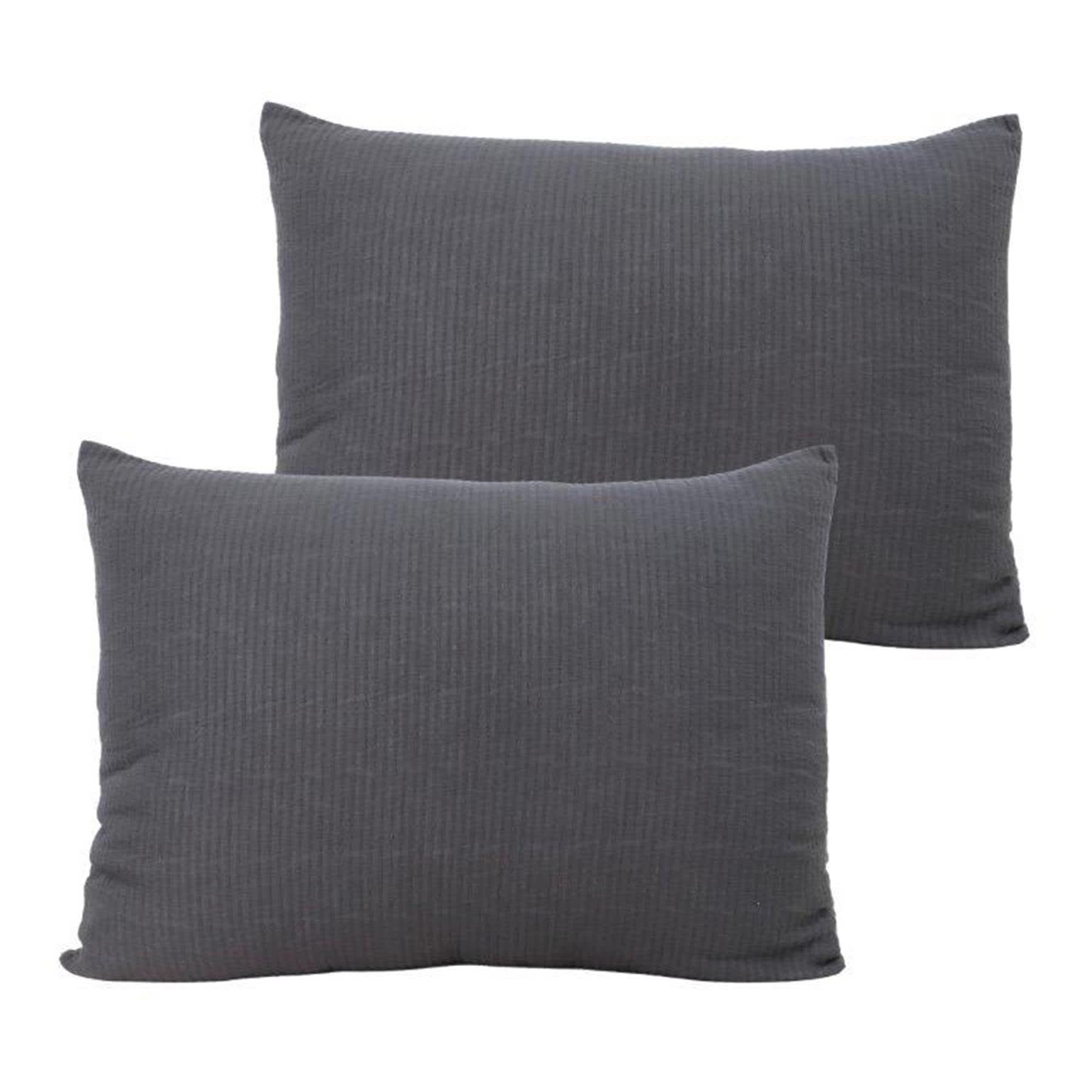 Honeybloom 3-Piece Dark Grey Cotton Dash Matelasse Comforter Set, Full/Queen