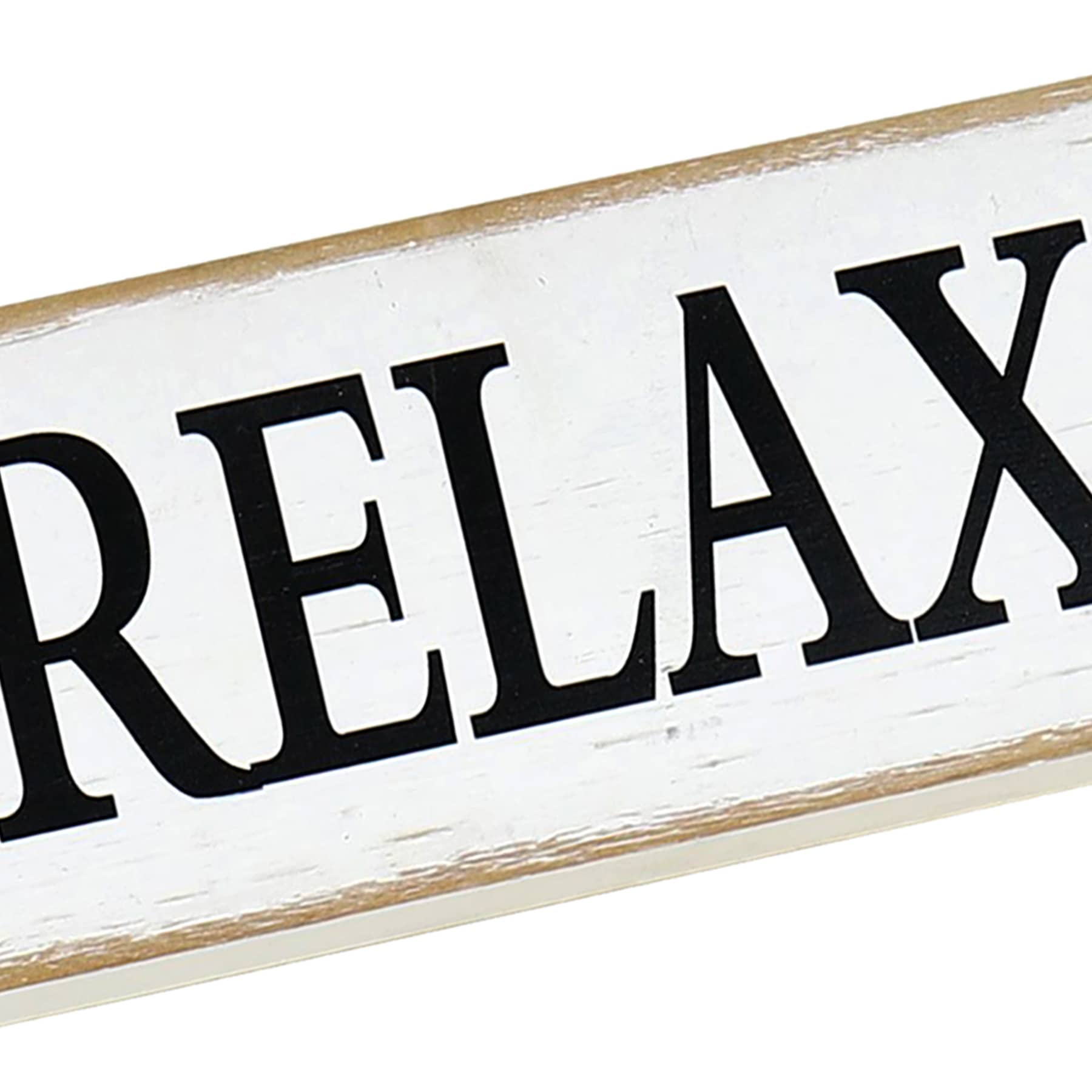 Relax Wooden Wall Sign, 16x5