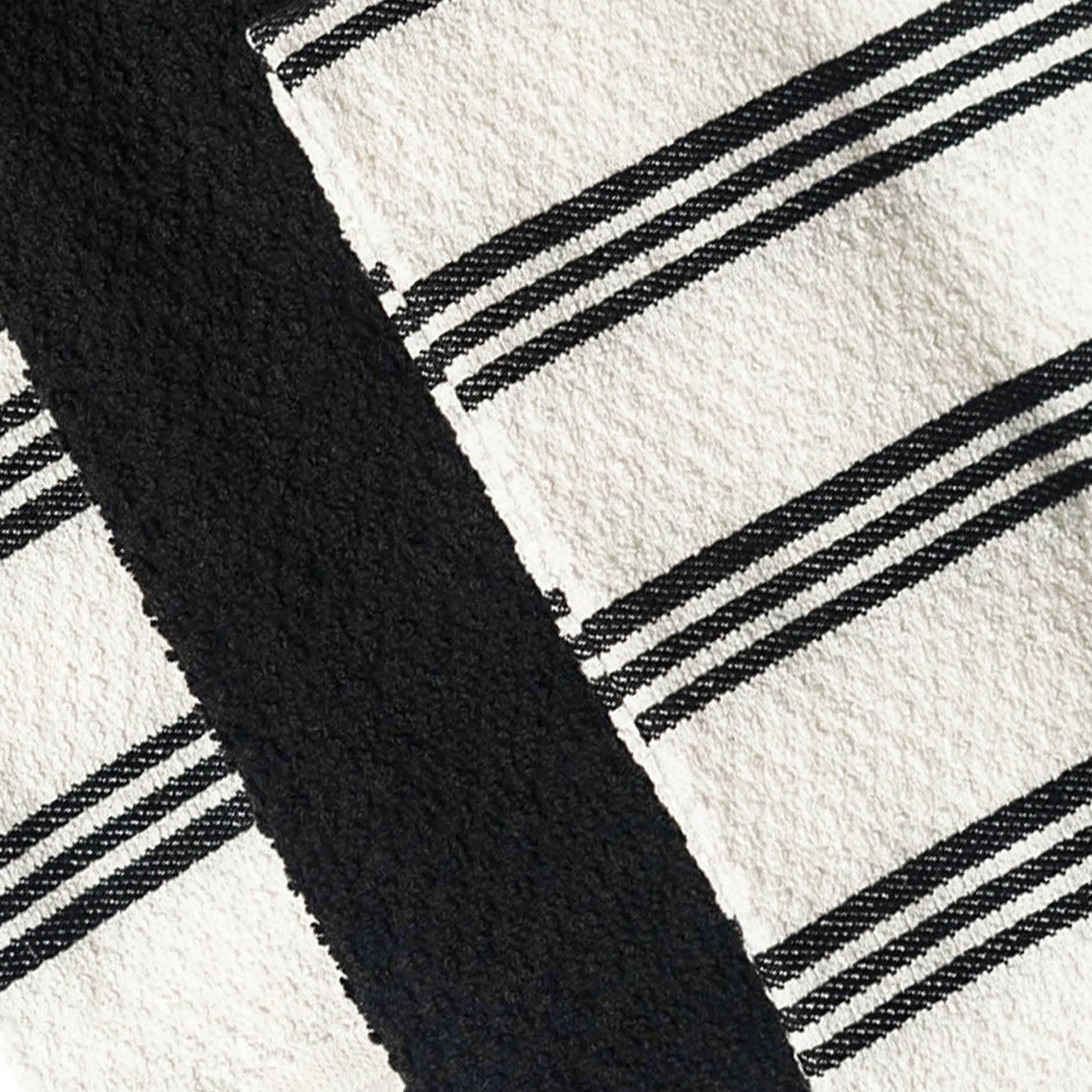 Set of 4 Black Rockridge Terry Cotton Kitchen Towels
