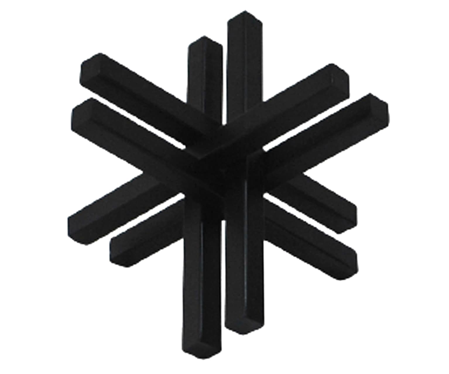 Black Metal Art Deco Figurine, 8"