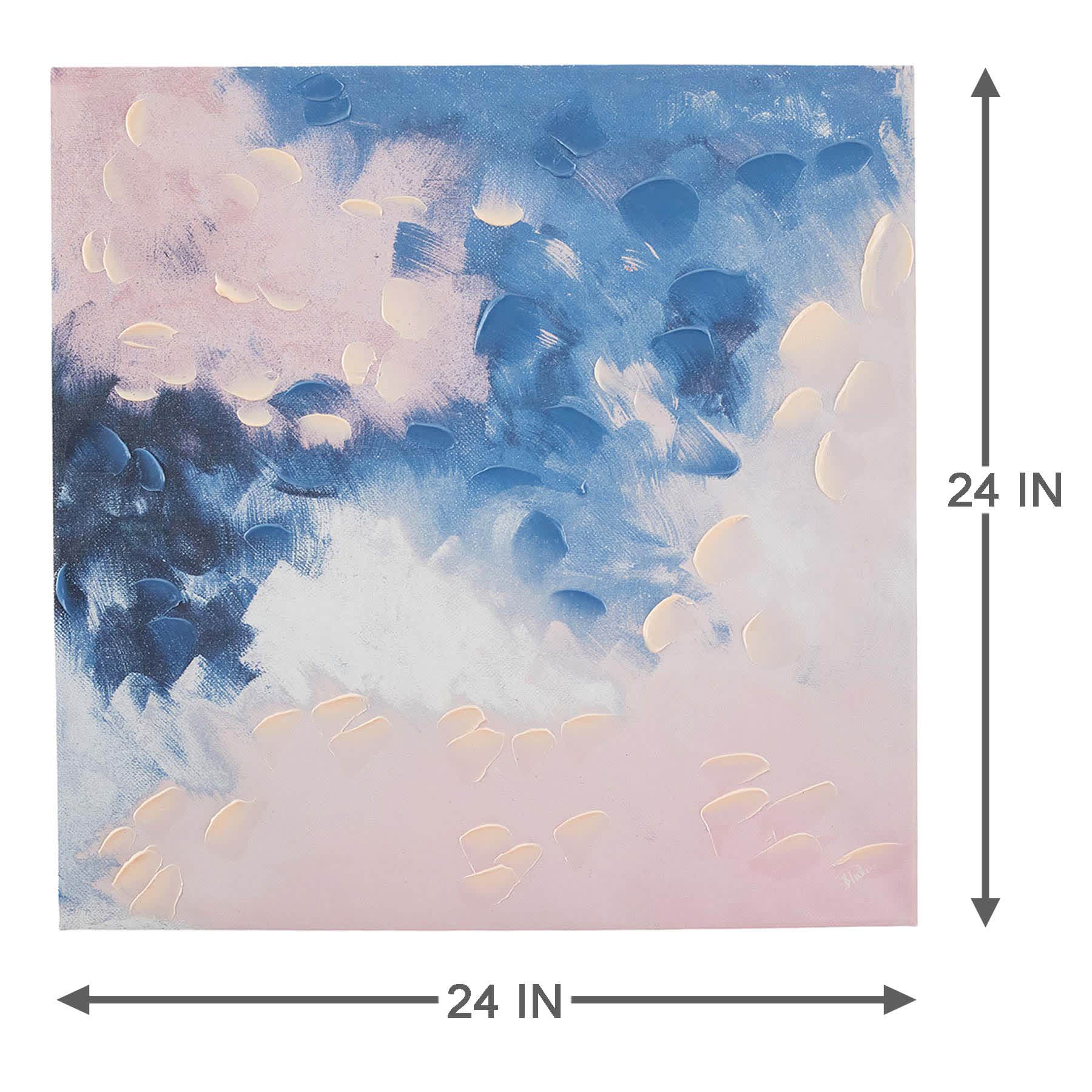 Colorful Abstract Canvas Wall Art, 24"