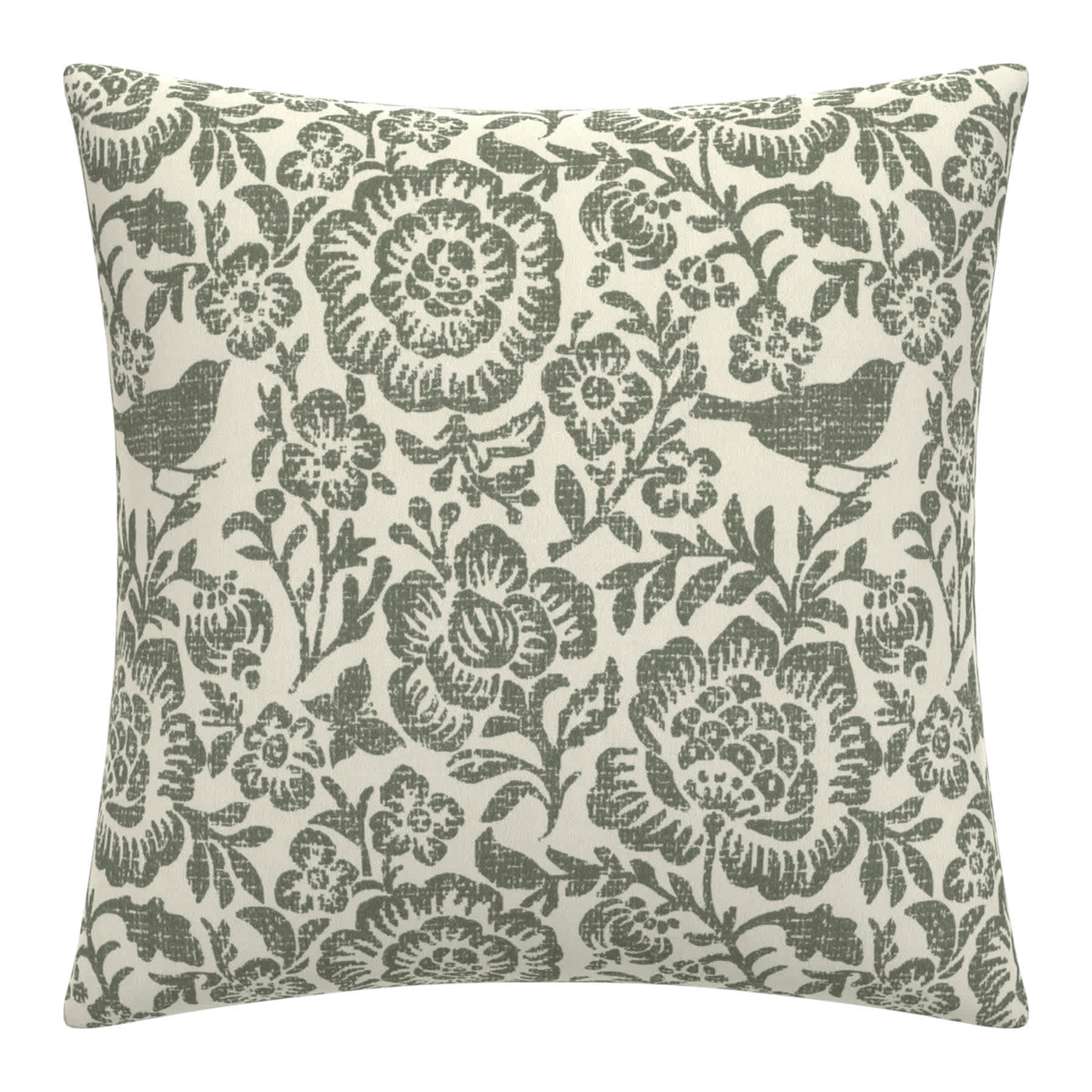 Honeybloom Endive Floral Oversized Square Outdoor Throw Pillow, 20"
