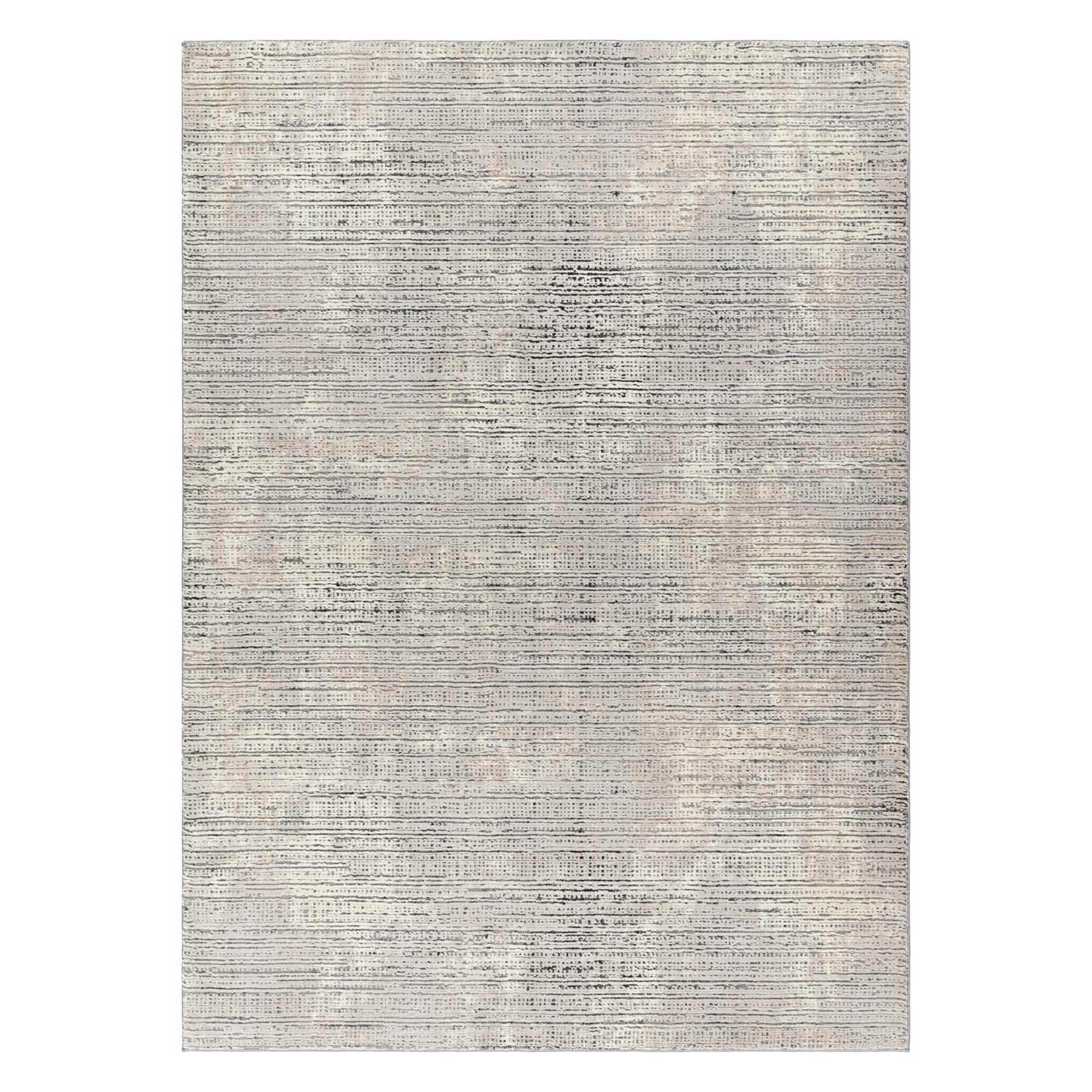 (B879) Alder Taupe High-Low Washable Accent Rug, 3x5