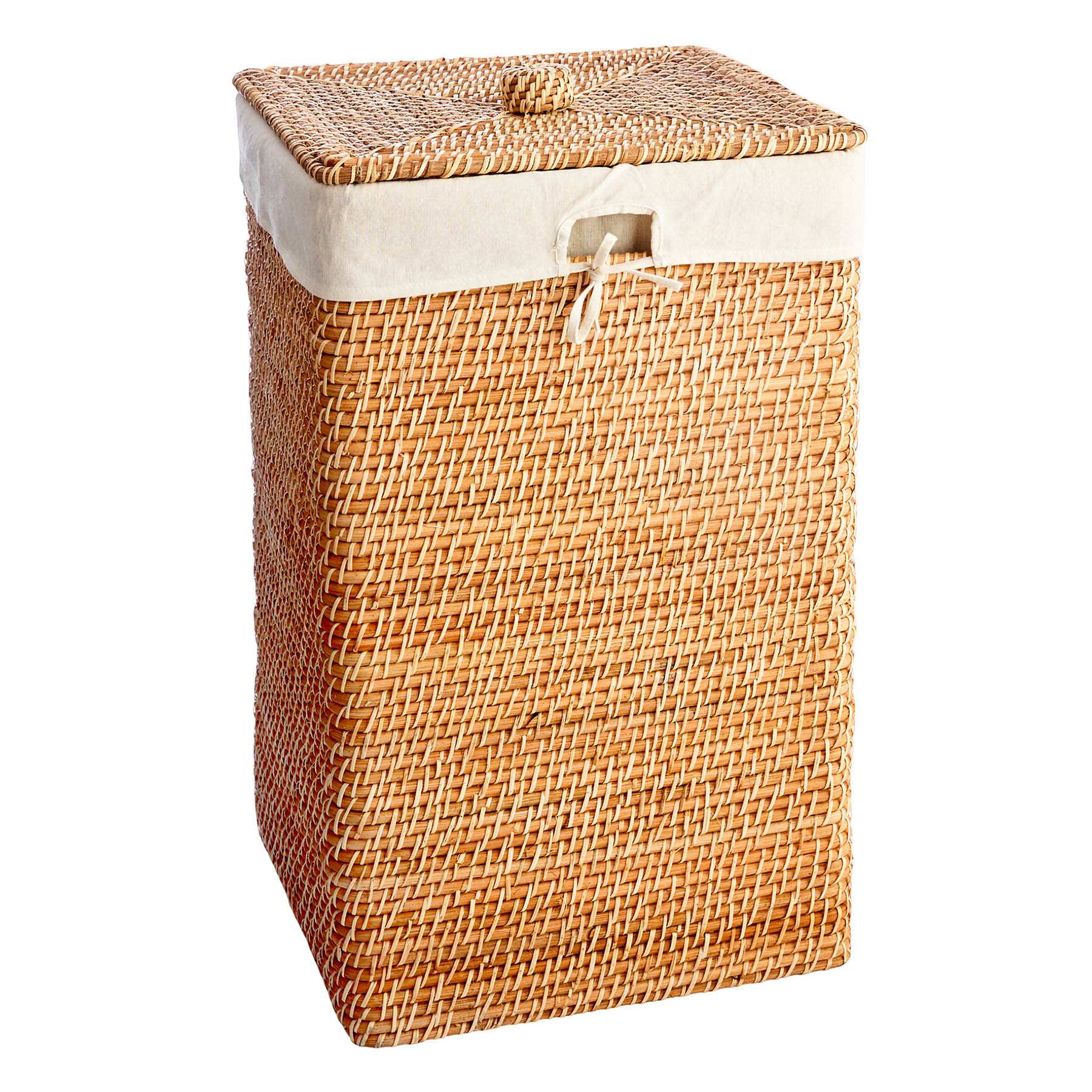 Real Simple Rattan Laundry Hamper