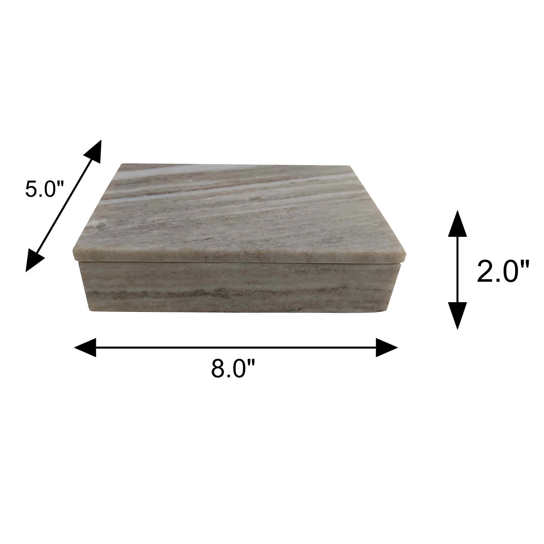 Tan Marble Box, 8x5