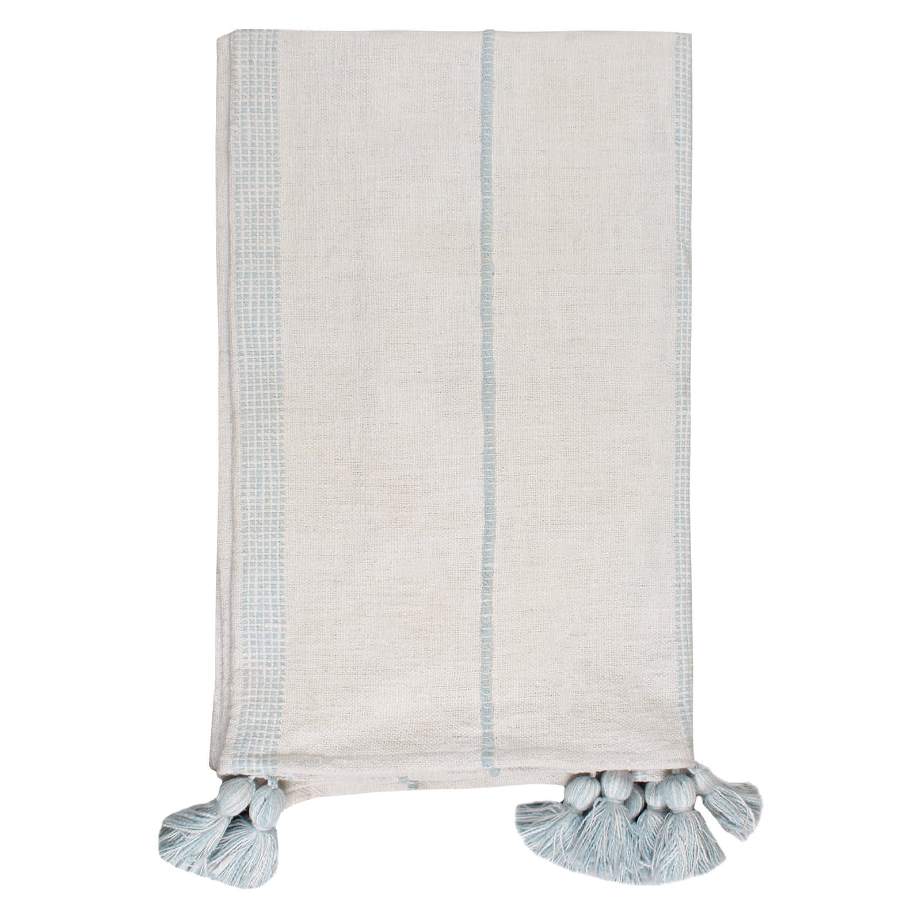 Providence Blue Striped Yarn Dyed Throw Blanket, 50x60