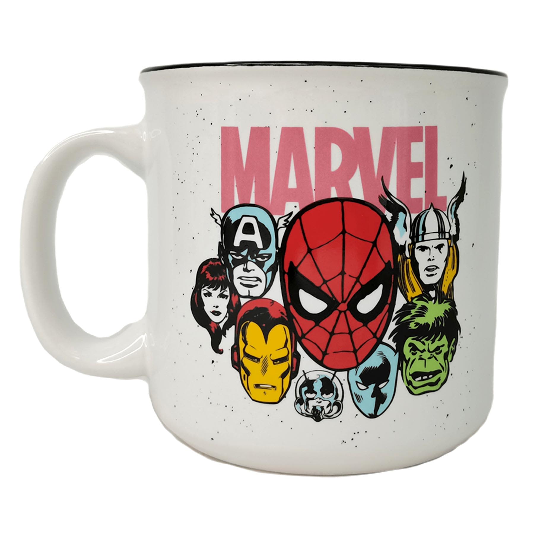 Marvel Comics Retro Character Faces Ceramic Mug, 20oz