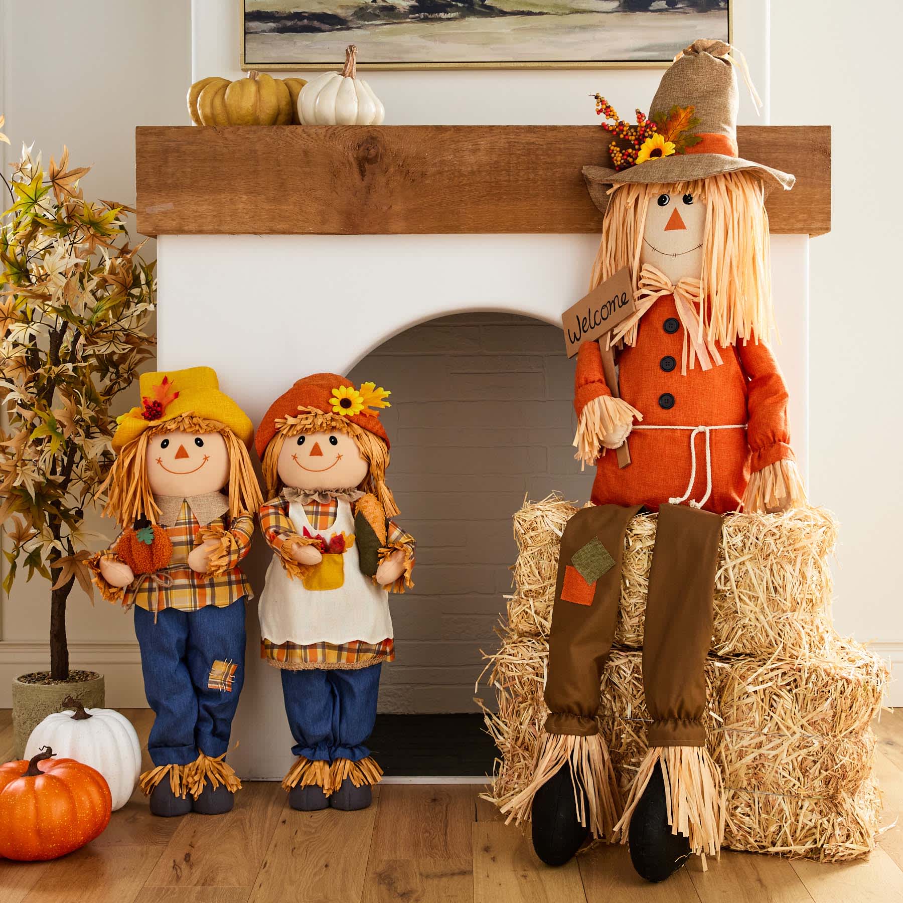 Standing Boy Scarecrow, 30.5"
