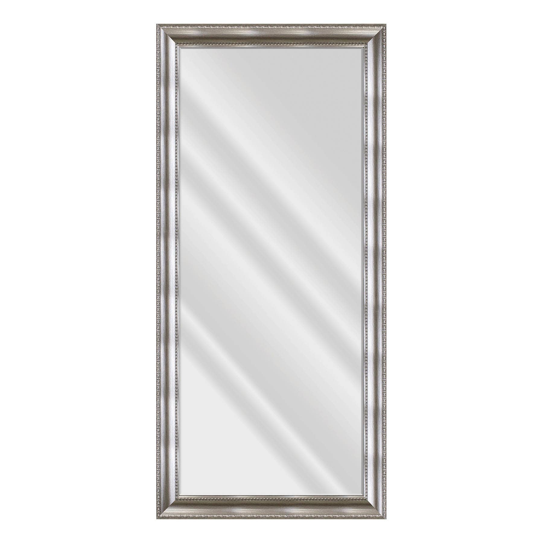 Providence Anne Antique Silver Framed Leaner Mirror, 30x64