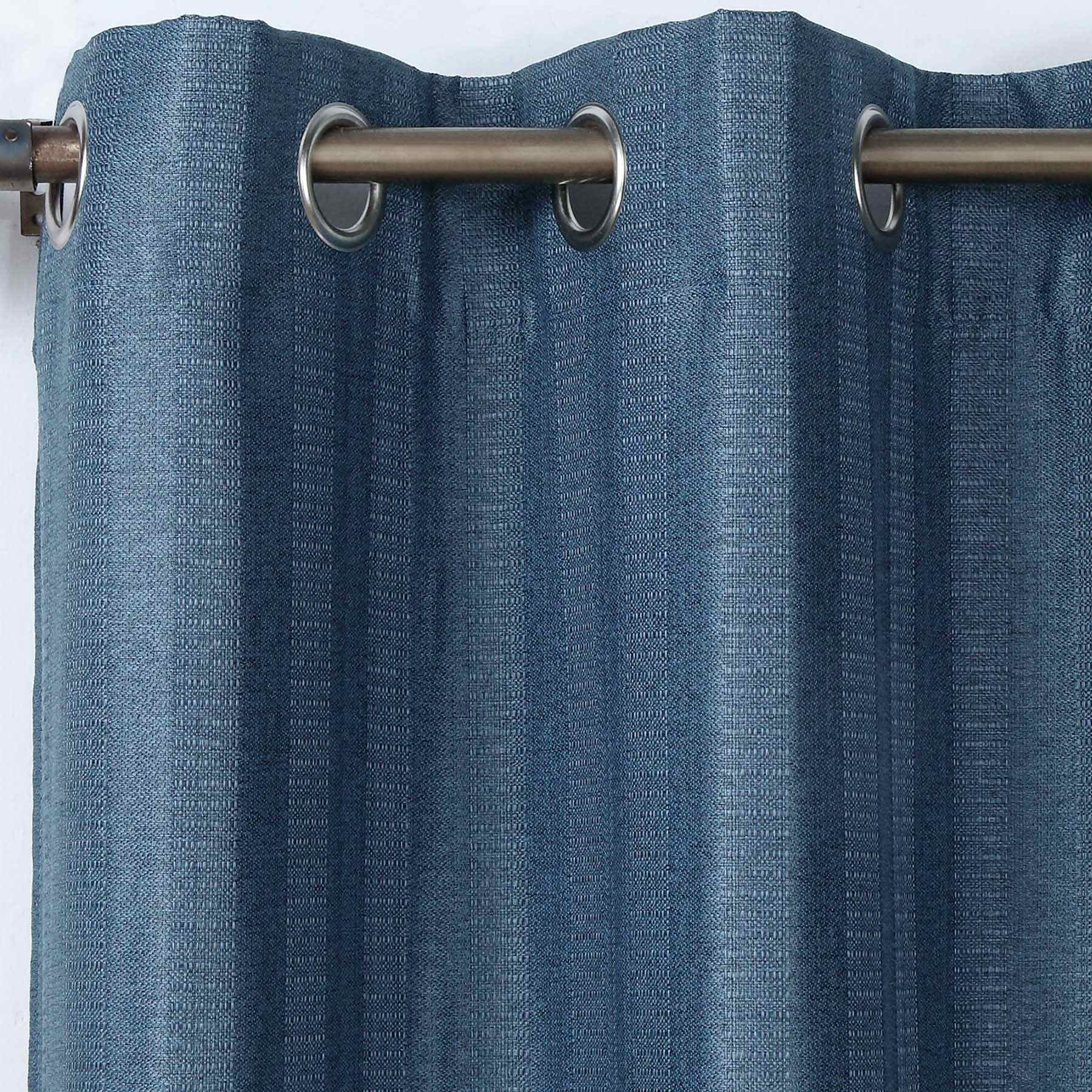 Honeybloom Sedgwick Navy Blue Blackout Curtain Panel, 95"