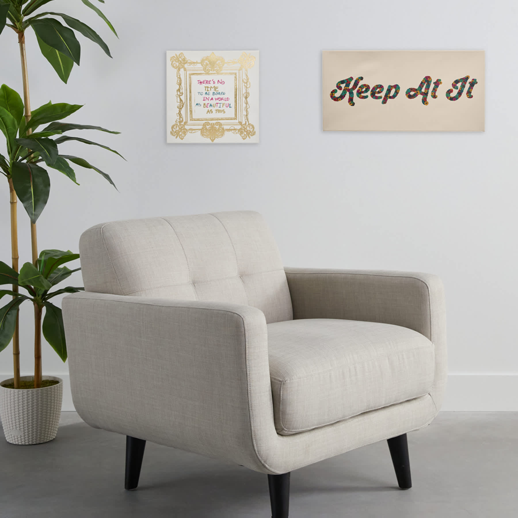 SCADpro Keep At It Canvas Wall Art, 24x12
