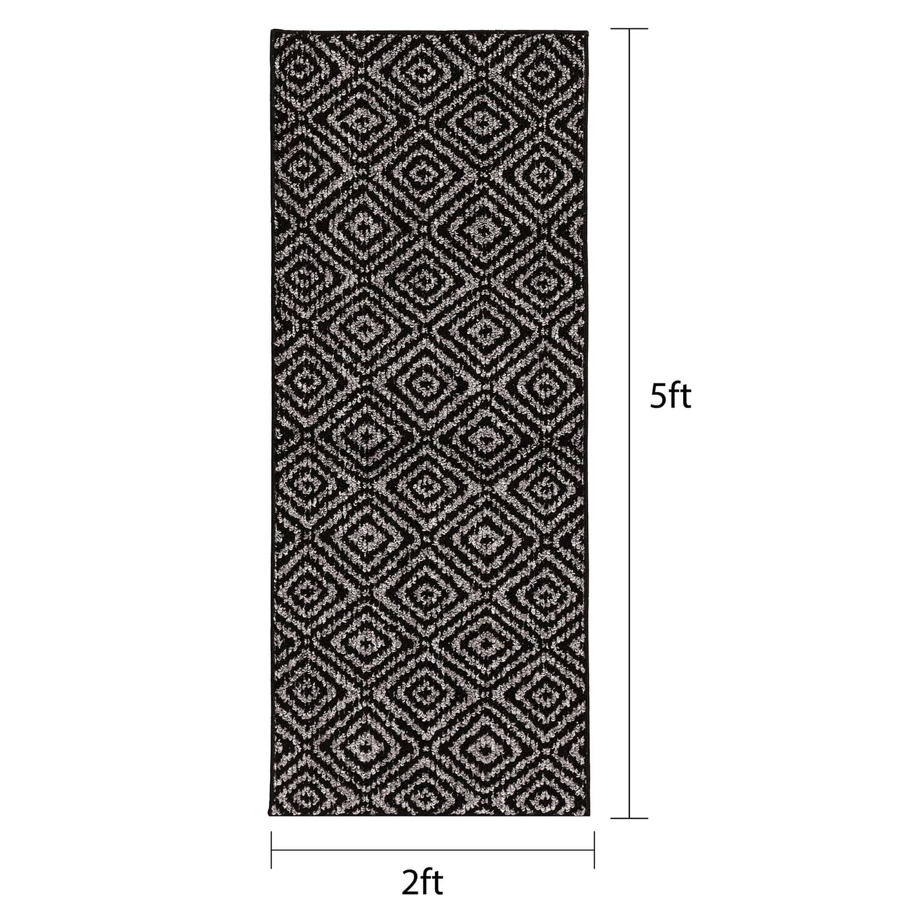Dark & Light Grey Classic Loop Accord Runner, 2x5