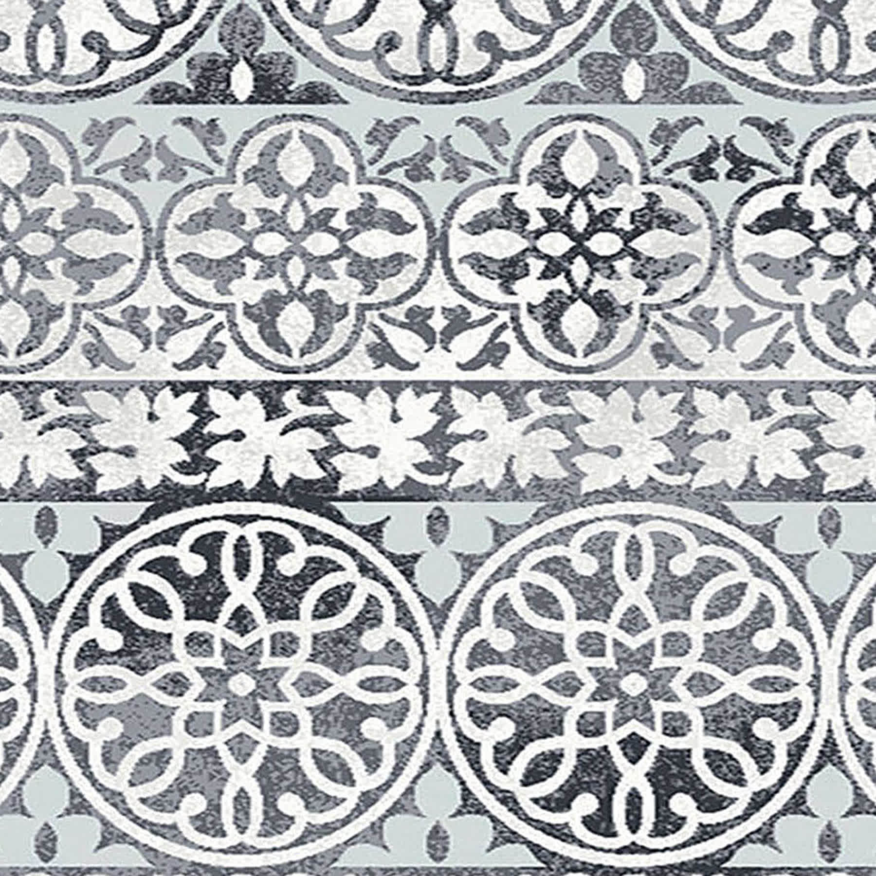 (A332) Fredrika Smoke Woven Runner, 2x6