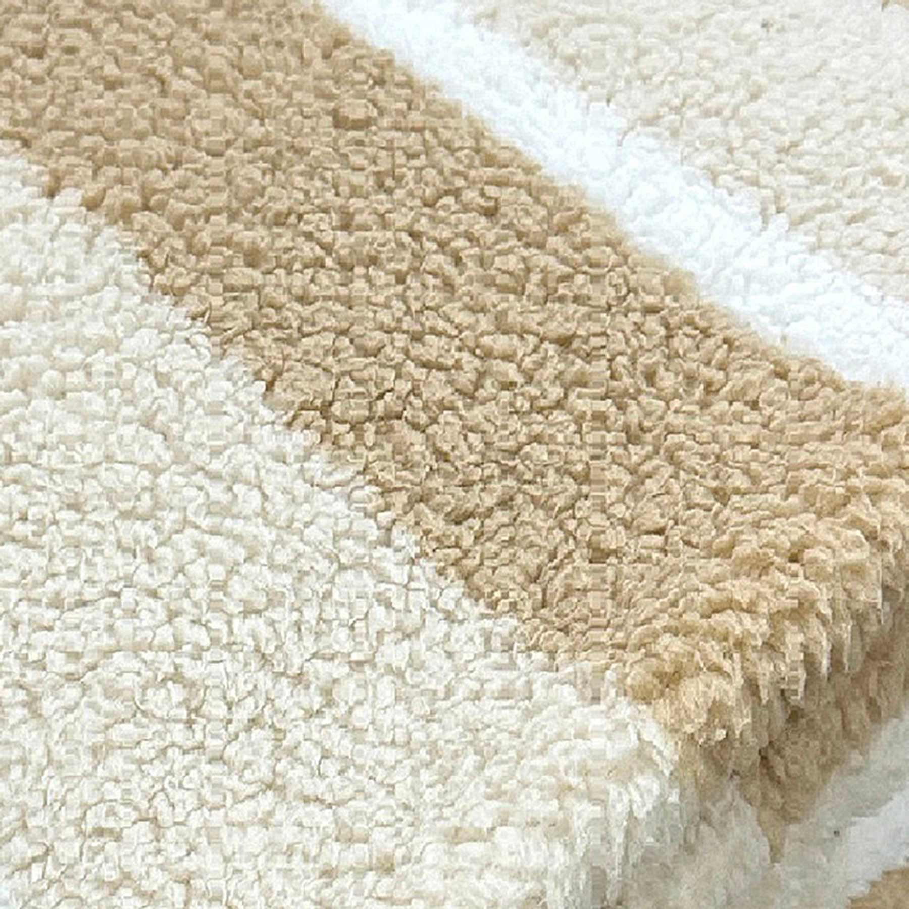 Natural Striped Sherpa Throw Blanket, 50x60