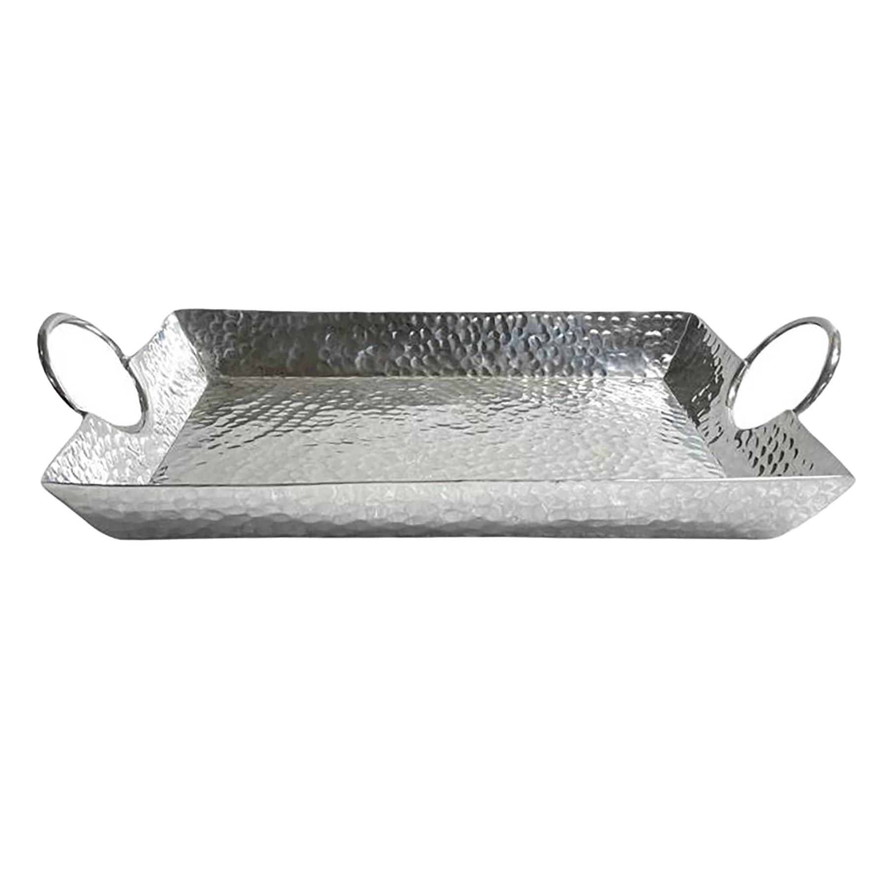 Found & Fable Hammered Silver Rectangle Tray