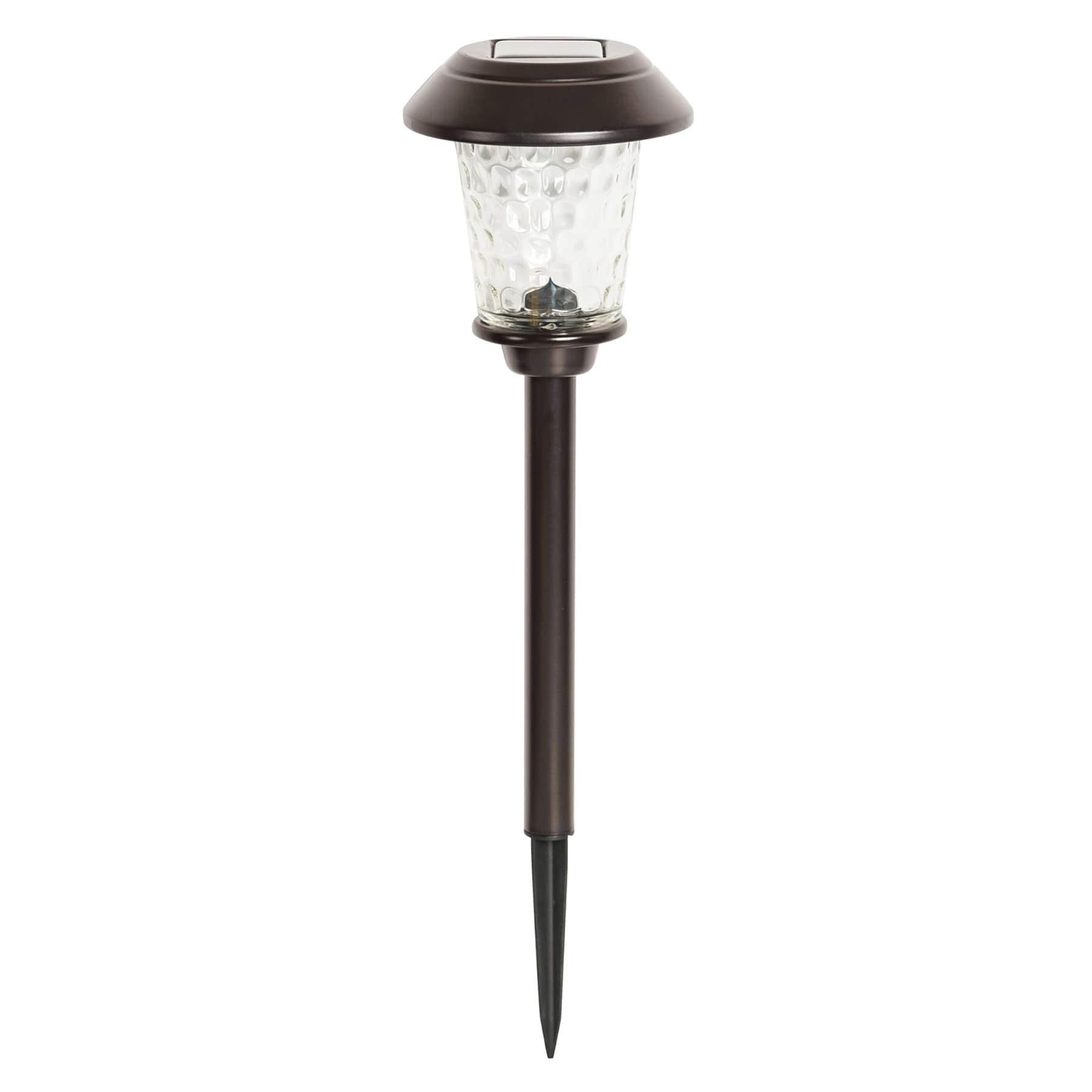 5-Lumen Solar Brown Dotted Glass Pathway Light