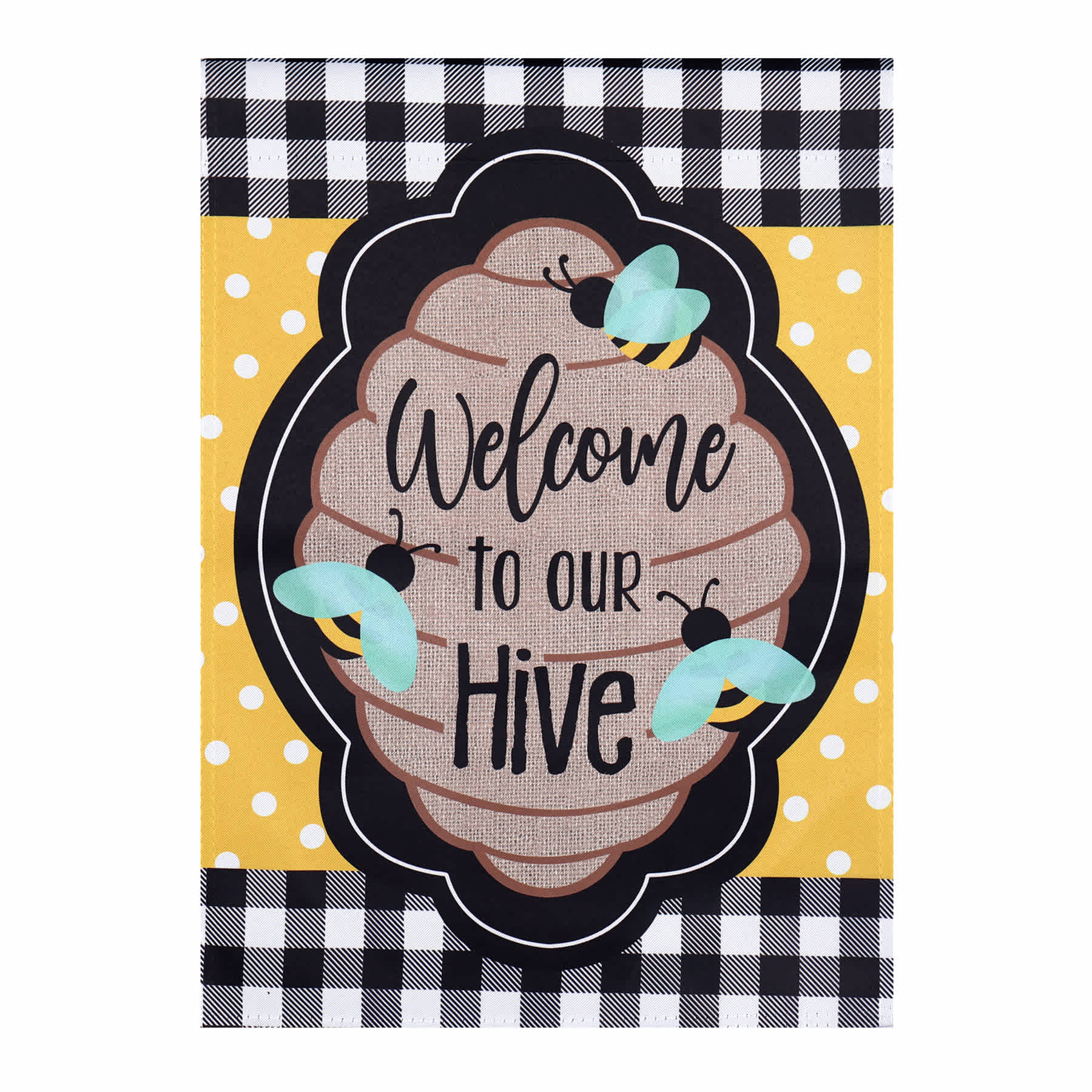 Welcome To Our Hive Garden Flag, 18"