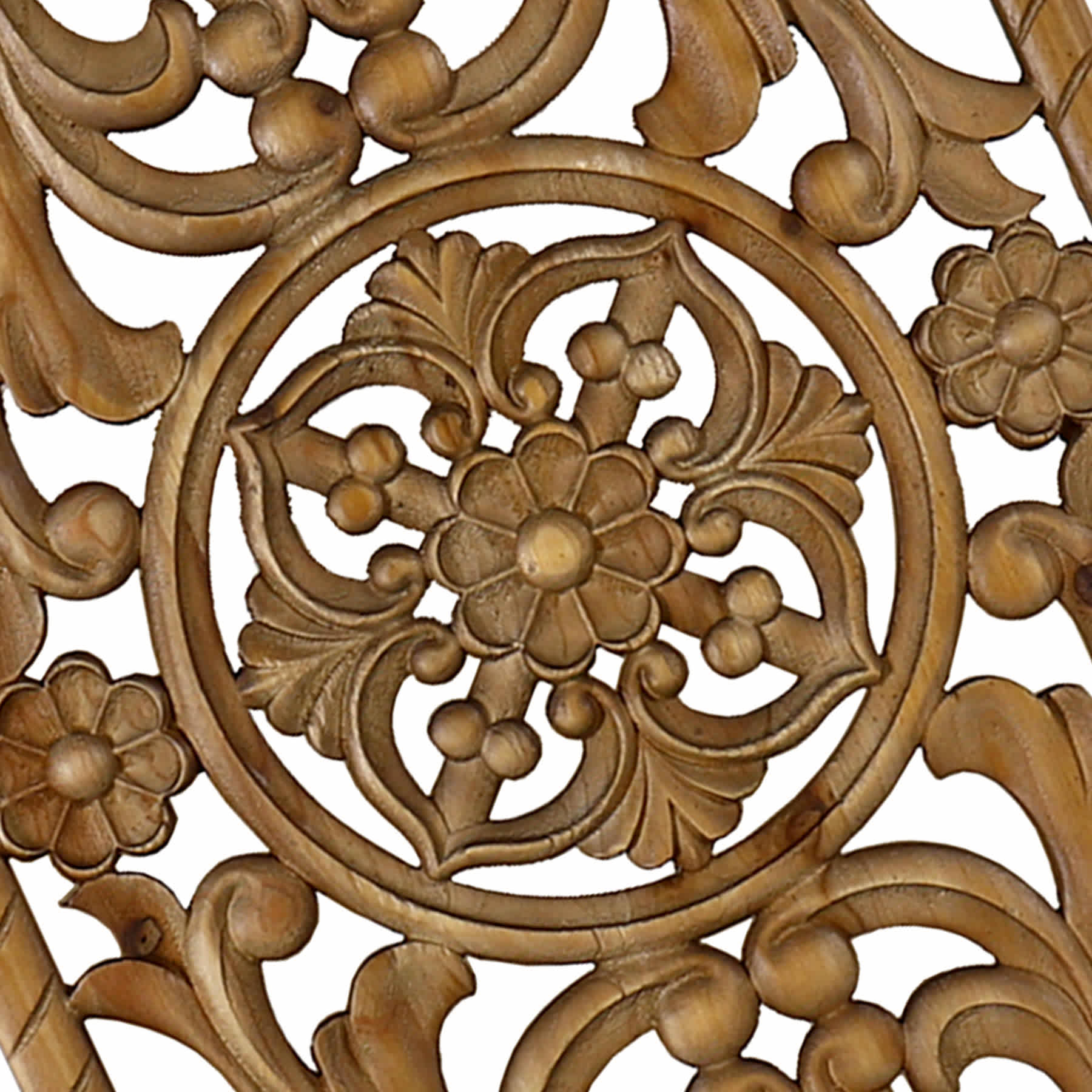 Found & Fable Brown Carved Wooden Wall Decor, 17x31