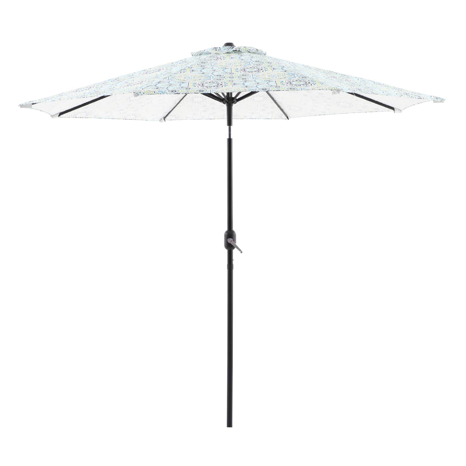 Calista Turquoise Crank & Tilt Round Patio Umbrella, 9'