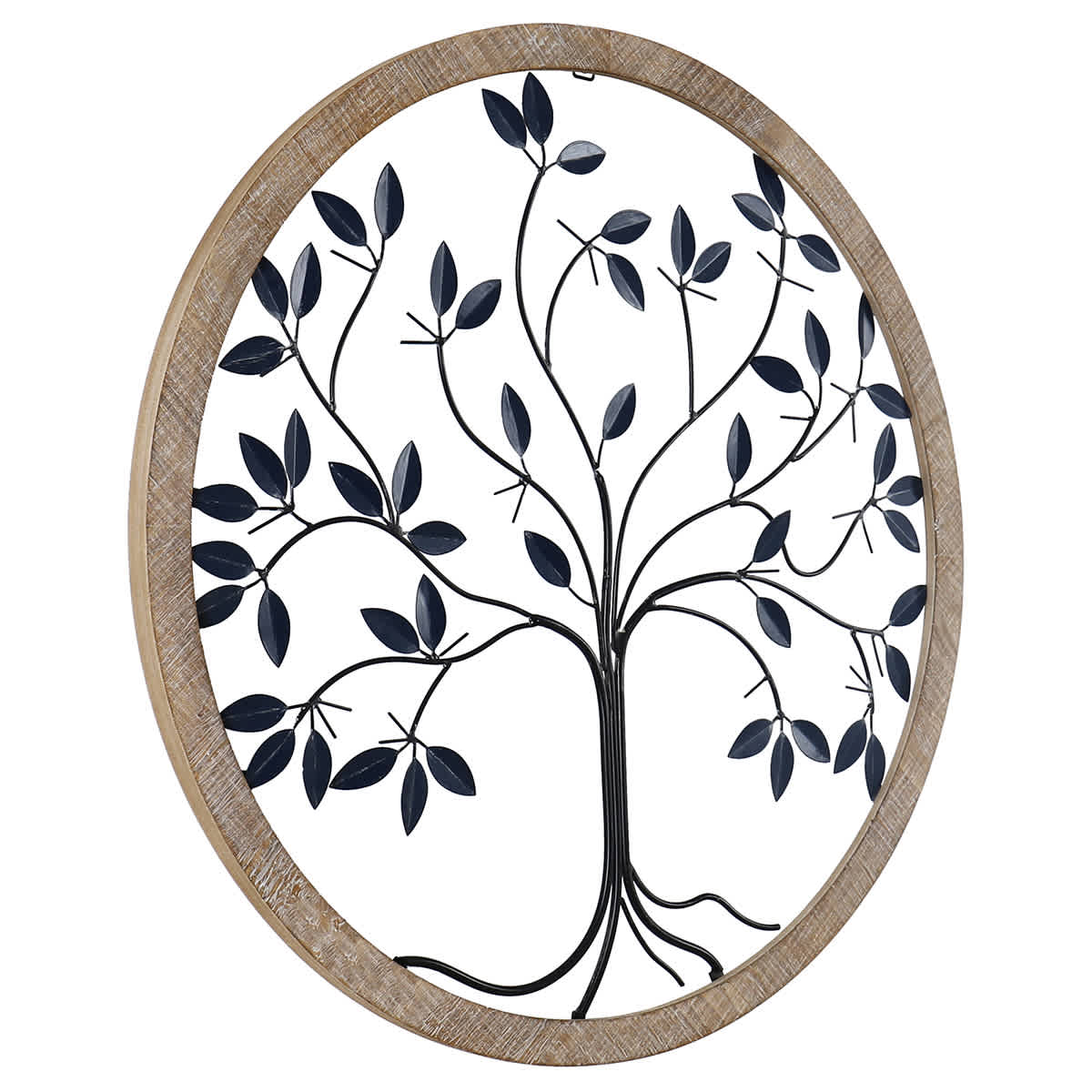 Wood & Metal Blue Tree Decor, 28"
