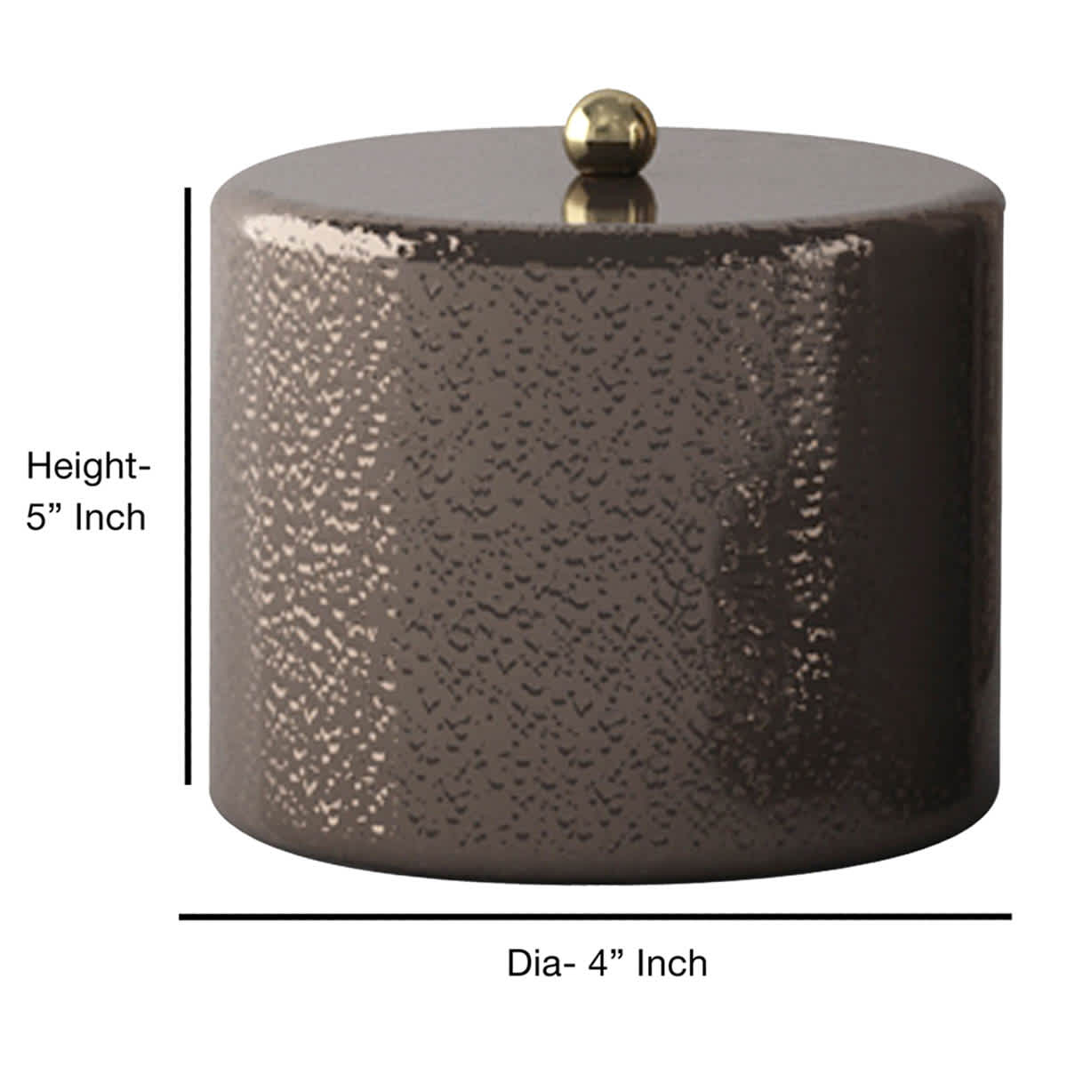 Found & Fable Nico Bronze Textured Jar, 5"
