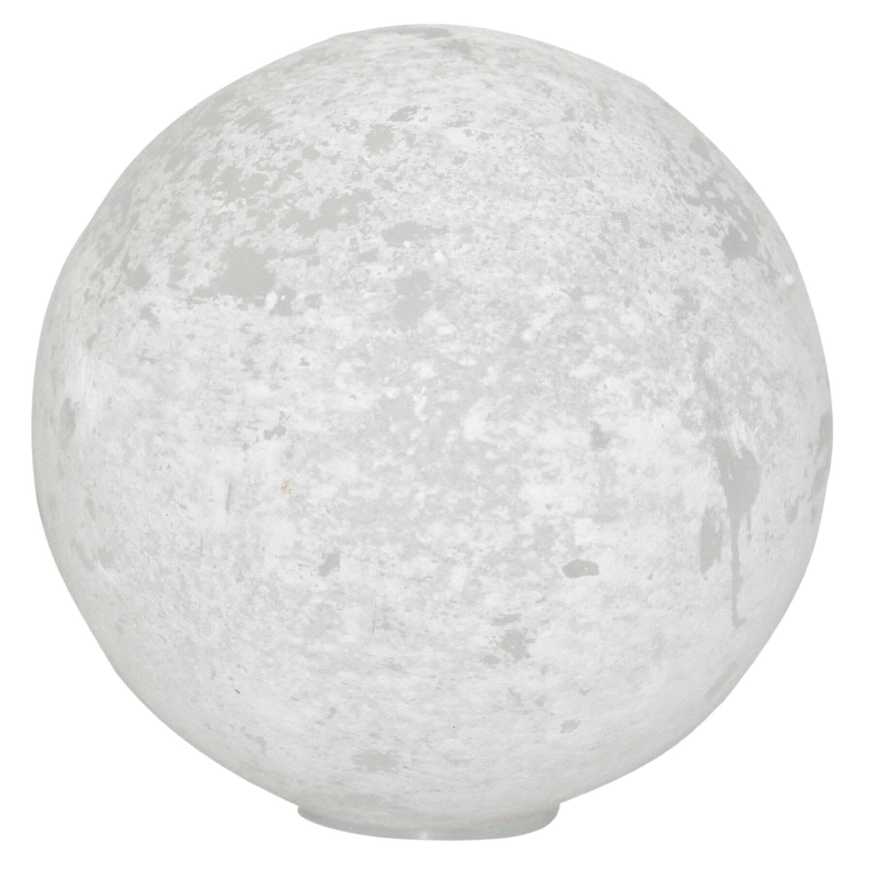 Tulum Frosted White Glass Ball, 4"