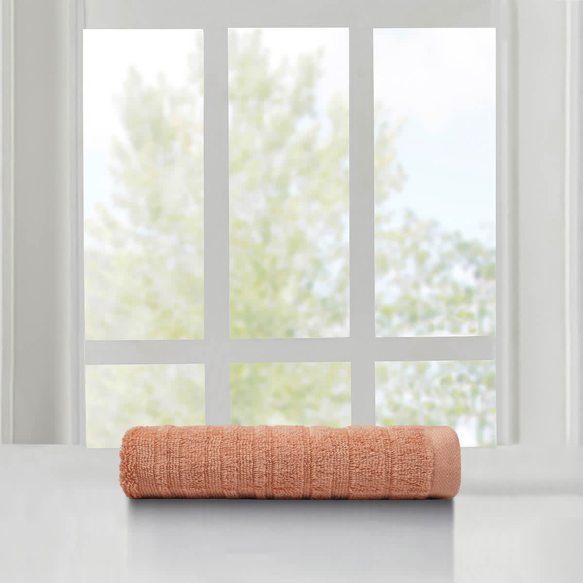 Found & Fable Coral Organic Cotton Hand Towel, 16x28