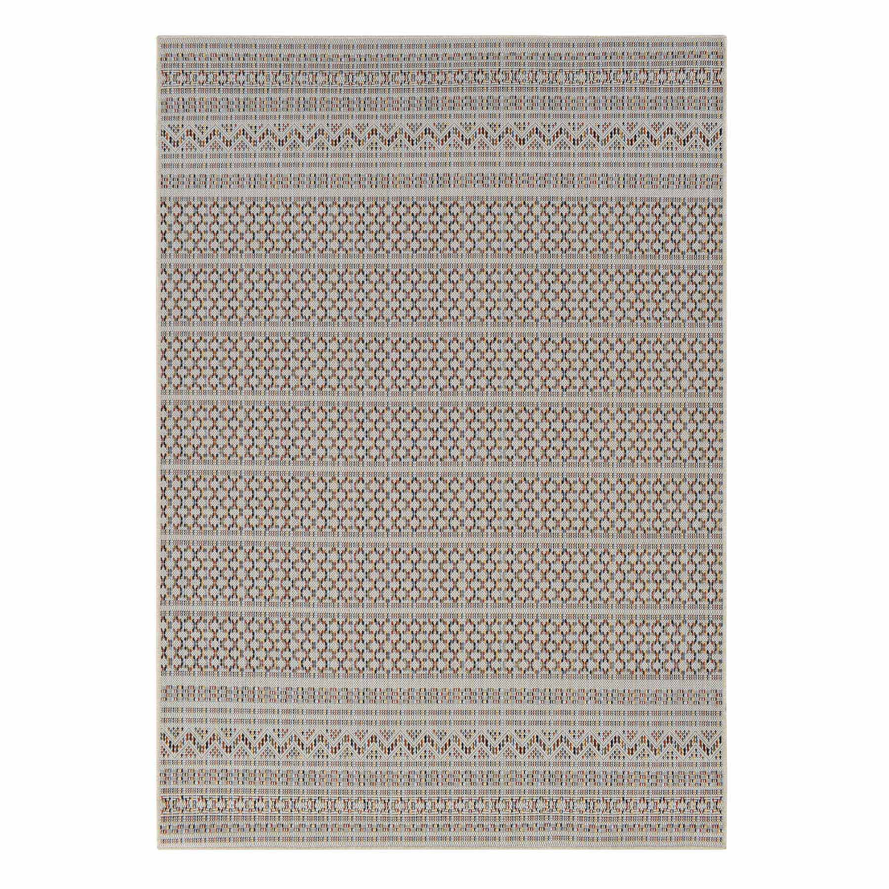 (E524) Rainbow Tribal Area Rug, 7.8x9.8