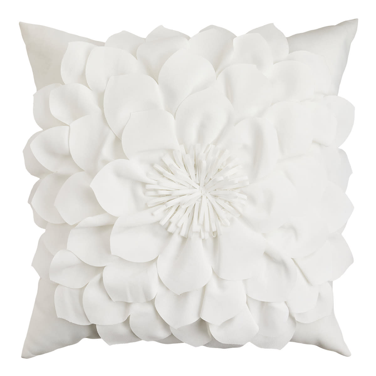 Providence White Petal Outdoor Throw Pillow, 20"