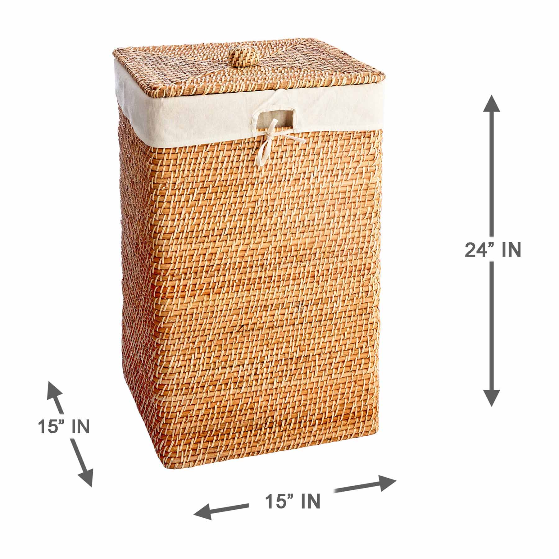 Real Simple Rattan Laundry Hamper