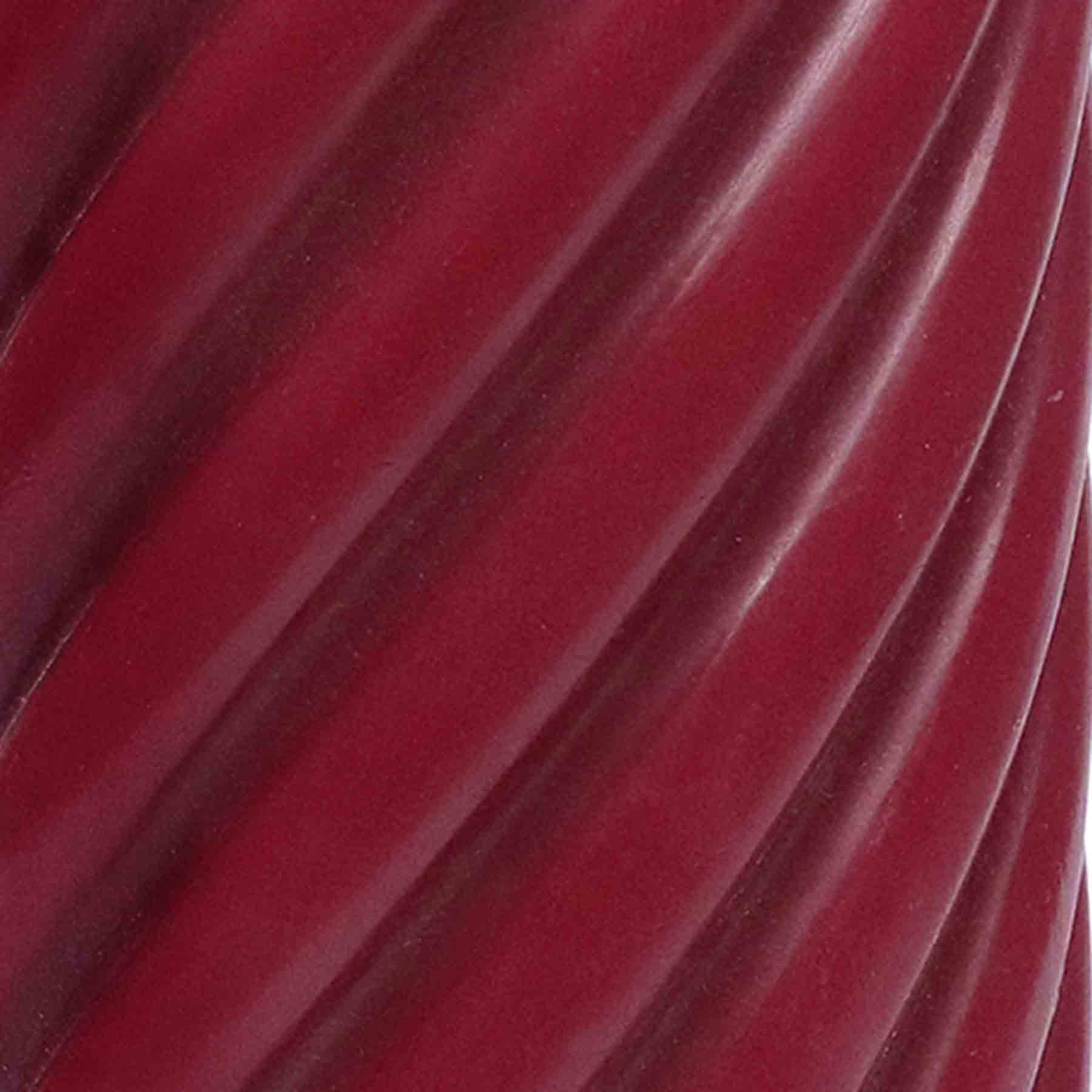 Willow Crossley Red Unscented Twisted Pillar Candle, 3x6