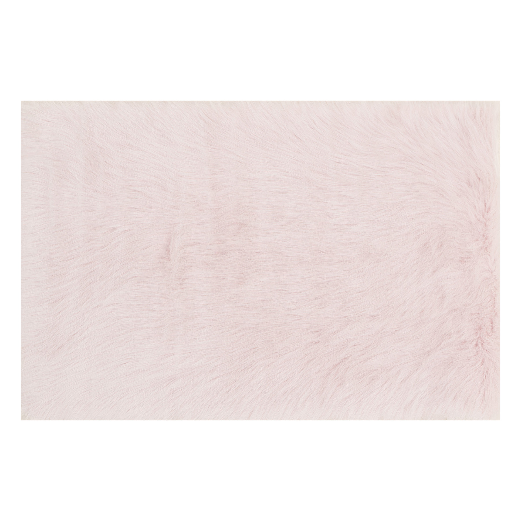 Vale Pink Faux Fur Shag Accent Rug, 2x3