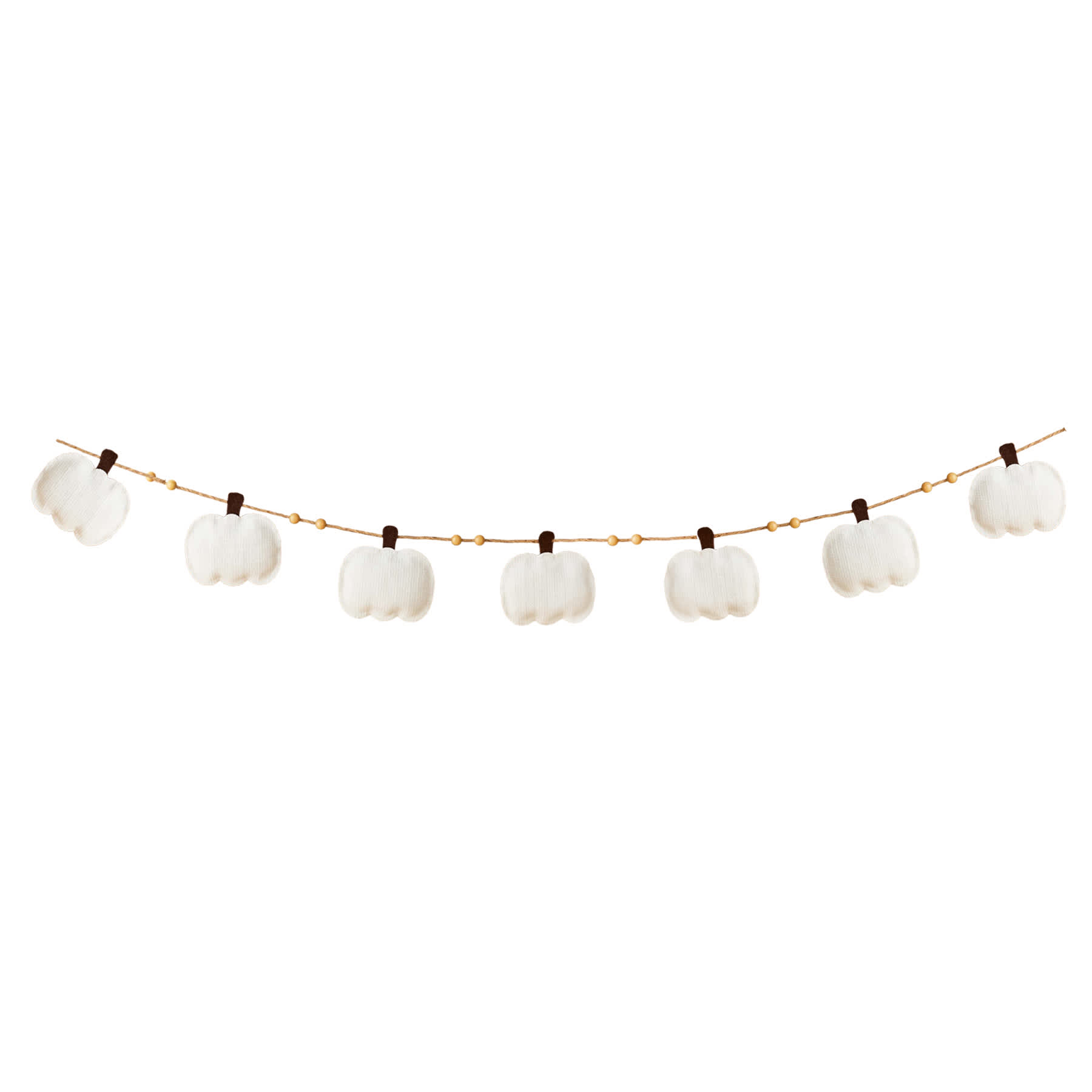 Pumpkin Garland with Beads, 72"
