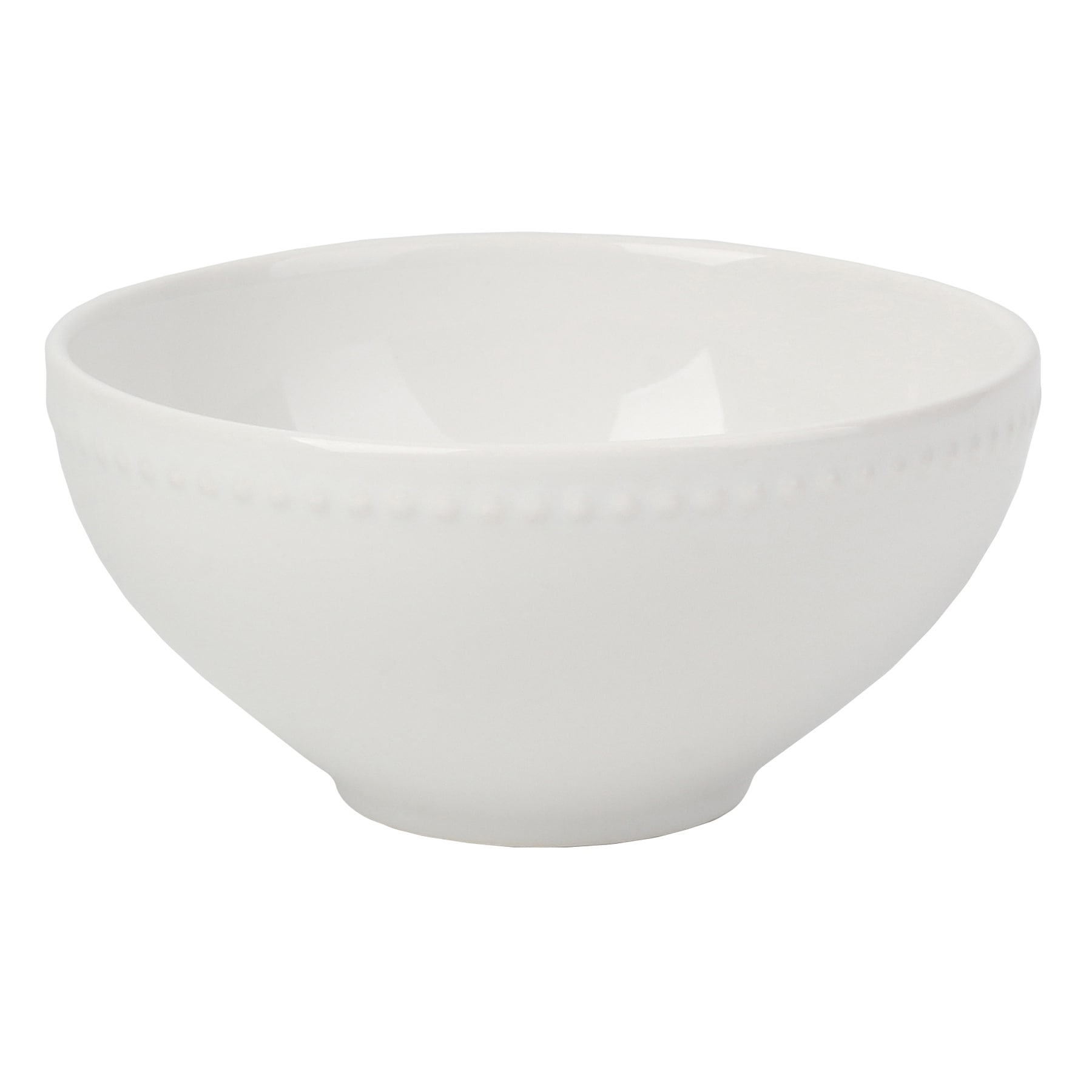 Providence White Beaded Cereal Bowl